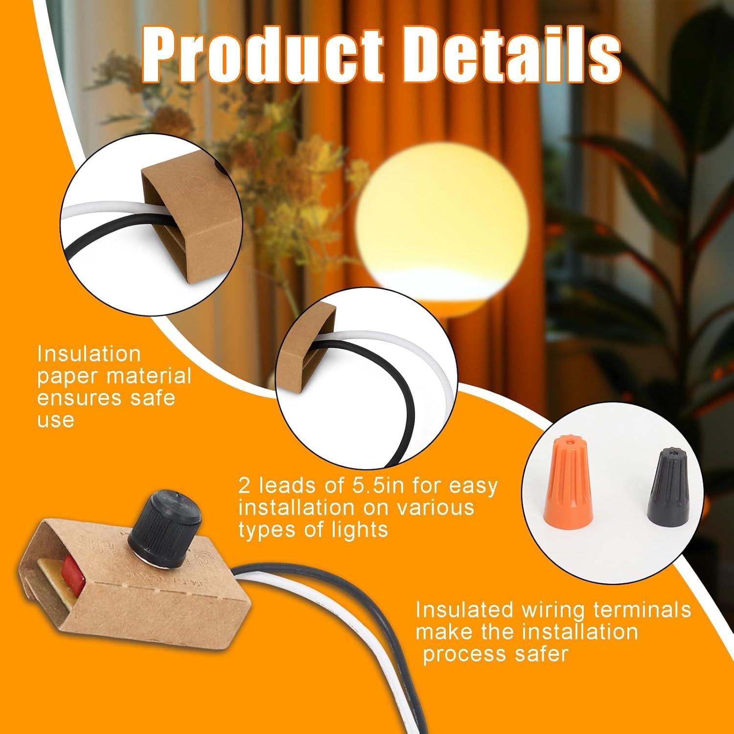 Interruptor Regulador 200W Ketofa para Lámparas Incandescentes