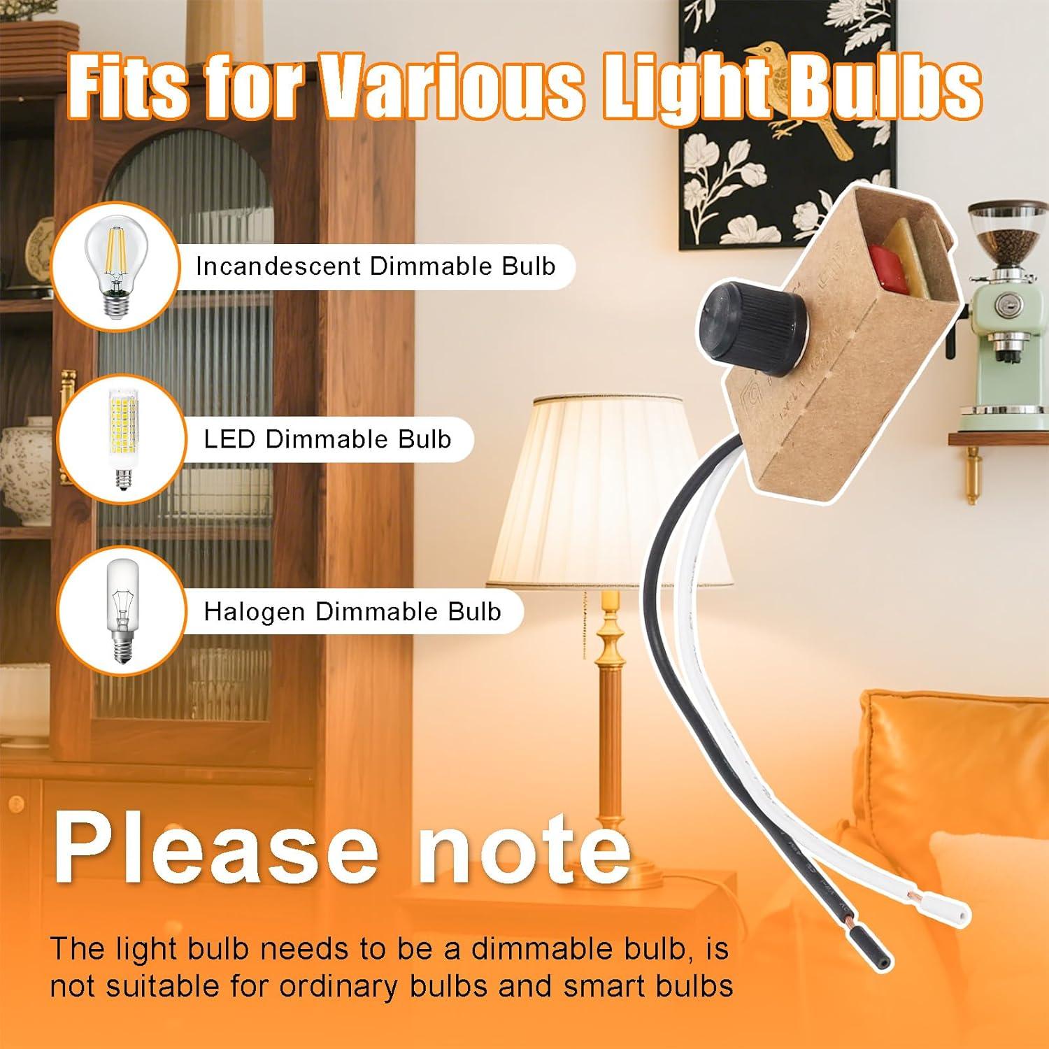 Interruptor Regulador 200W Ketofa para Lámparas Incandescentes