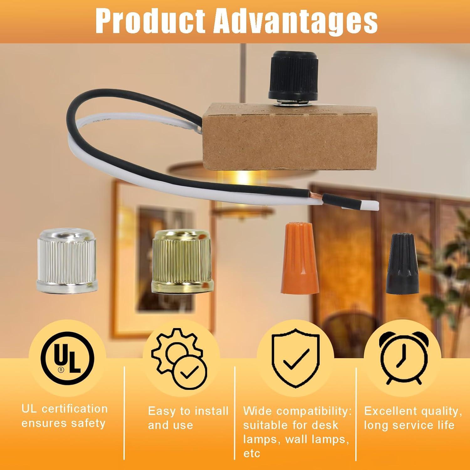 Interruptor Regulador 200W Ketofa para Lámparas Incandescentes