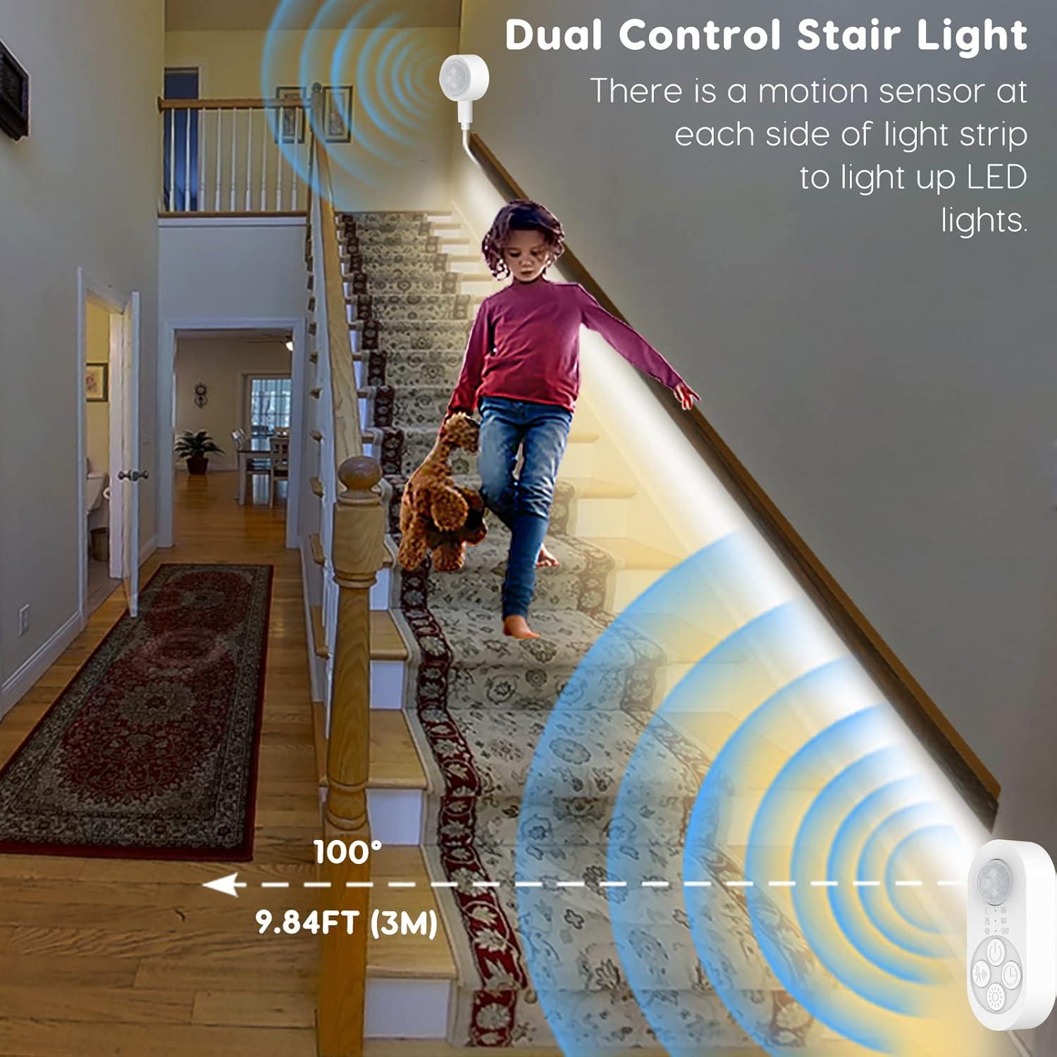 Luces de Escalera LED Orgaror con Doble Sensor y Regulador 5m