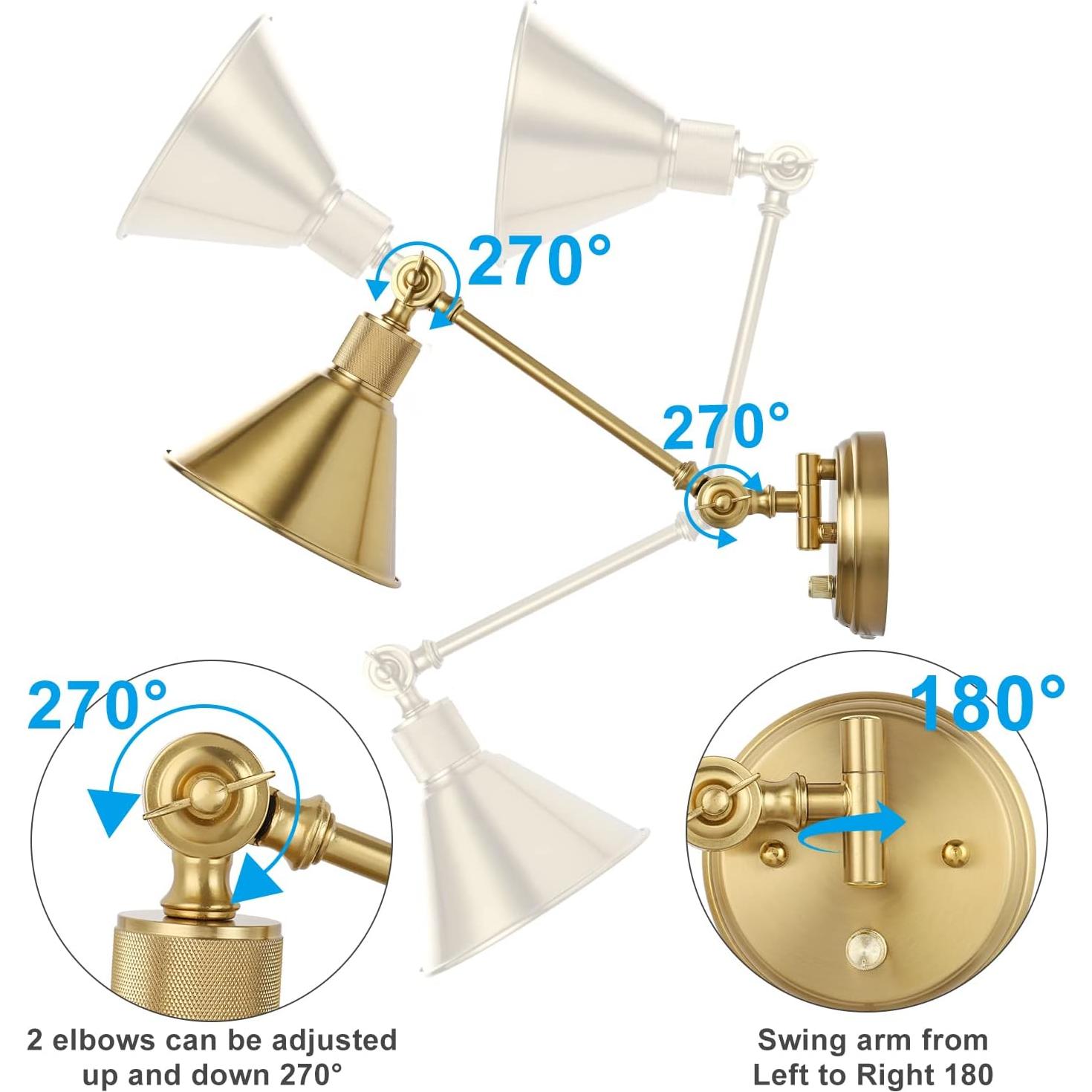 Aplique de pared TRLIFE set de 2 con bombillas LED regulables