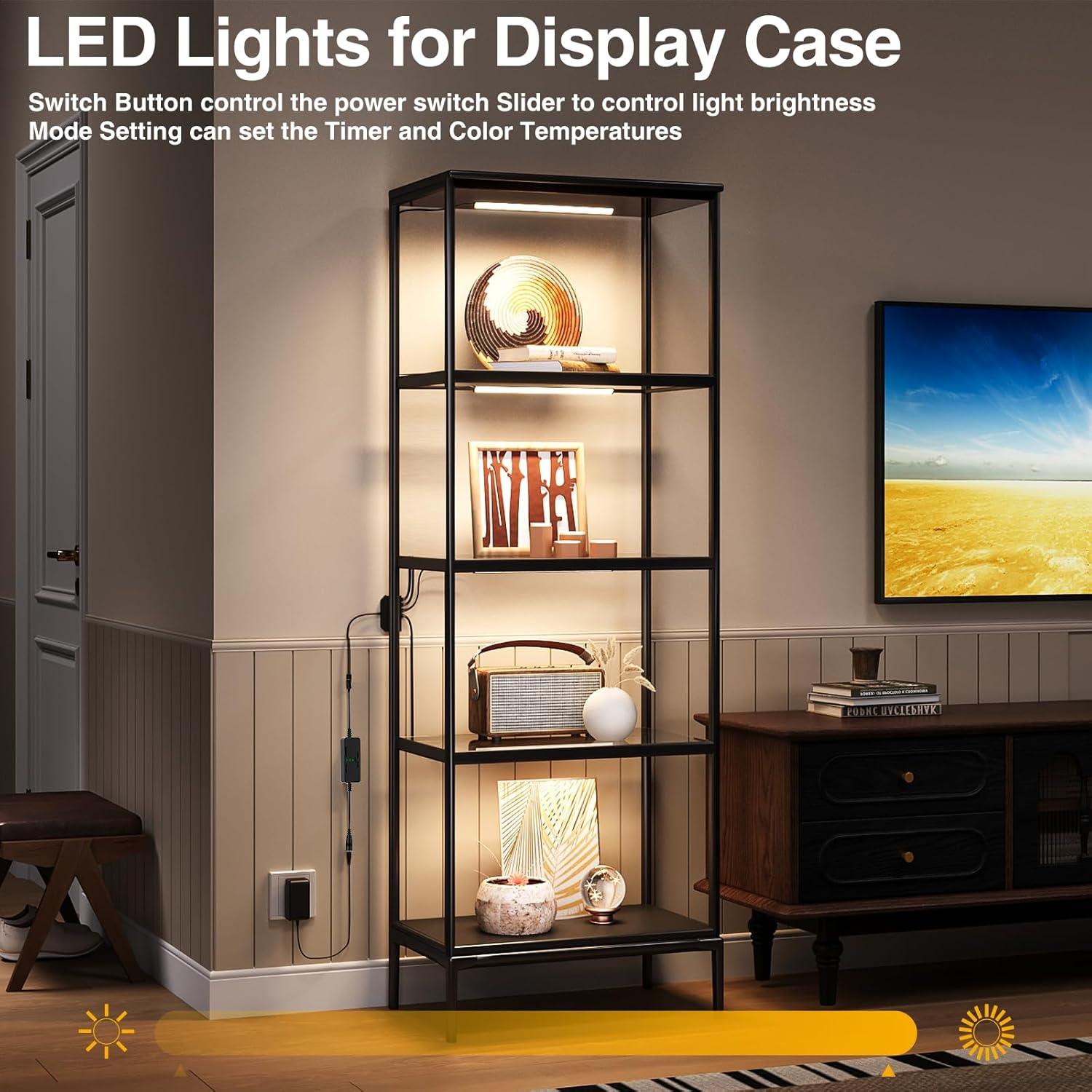 AIBOO Iluminación Bajo Gabinete 12W CCT Regulable Kit 4 Barras