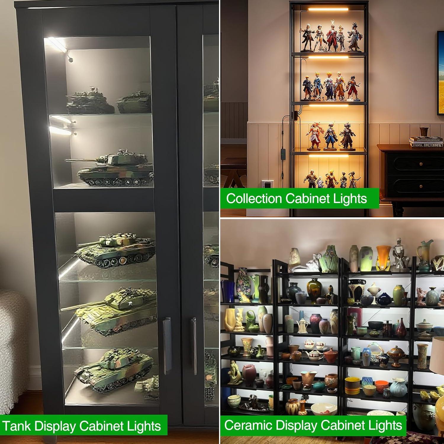 AIBOO Iluminación Bajo Gabinete 12W CCT Regulable Kit 4 Barras