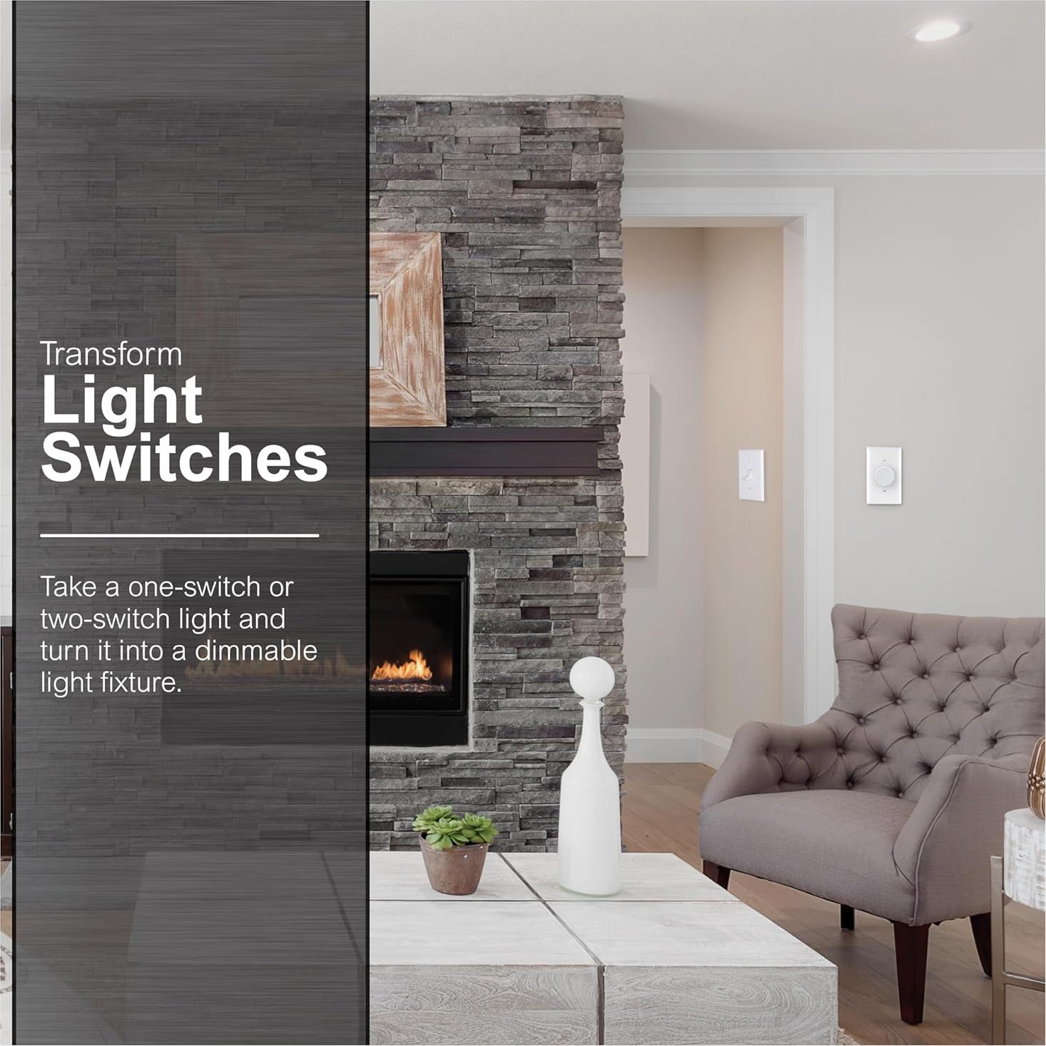 Interruptor Regulador de Luz Rotativo GE 3 Vías con Perillas