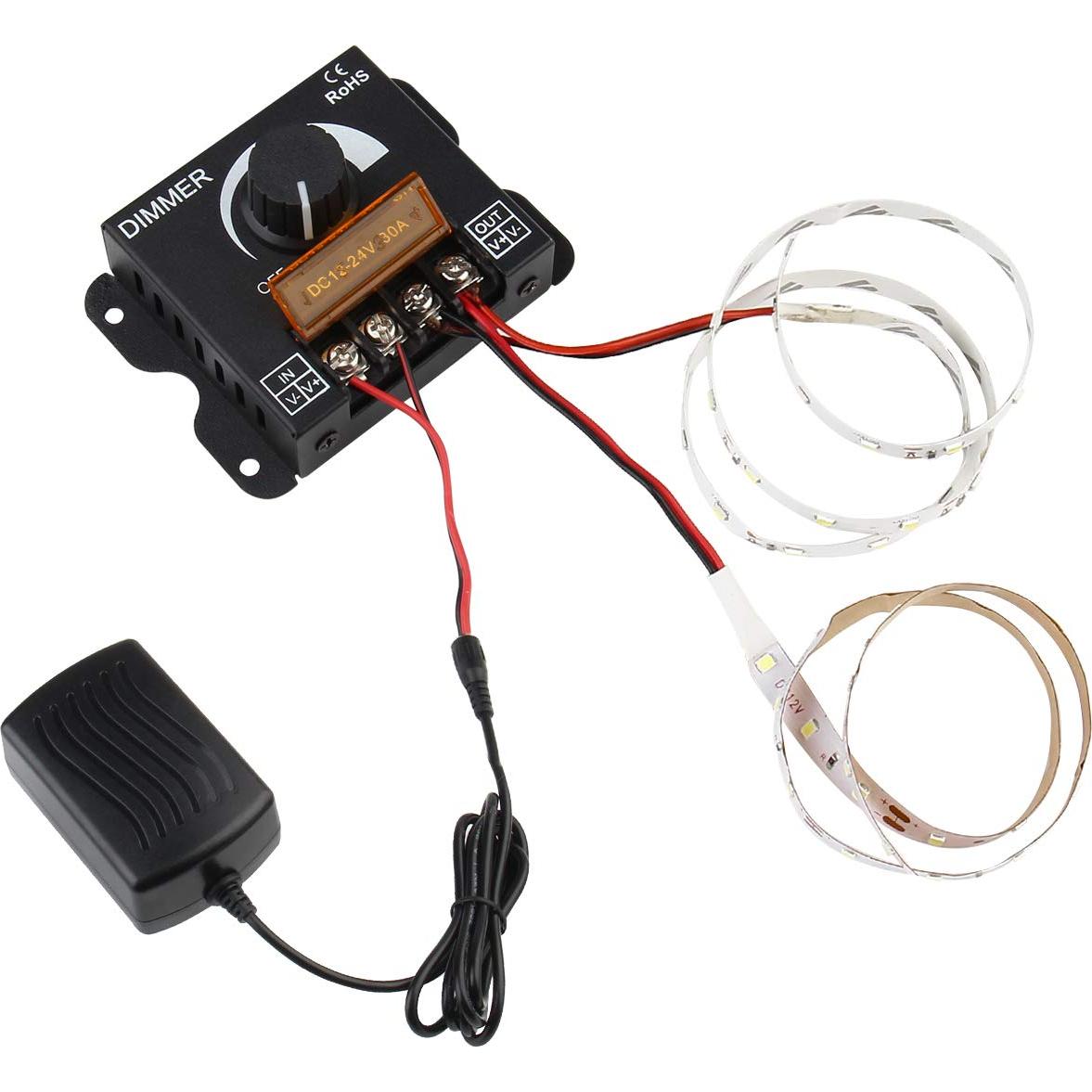 Controlador de Atenuación LED SUPERNIGHT 12-24V 30A PWM