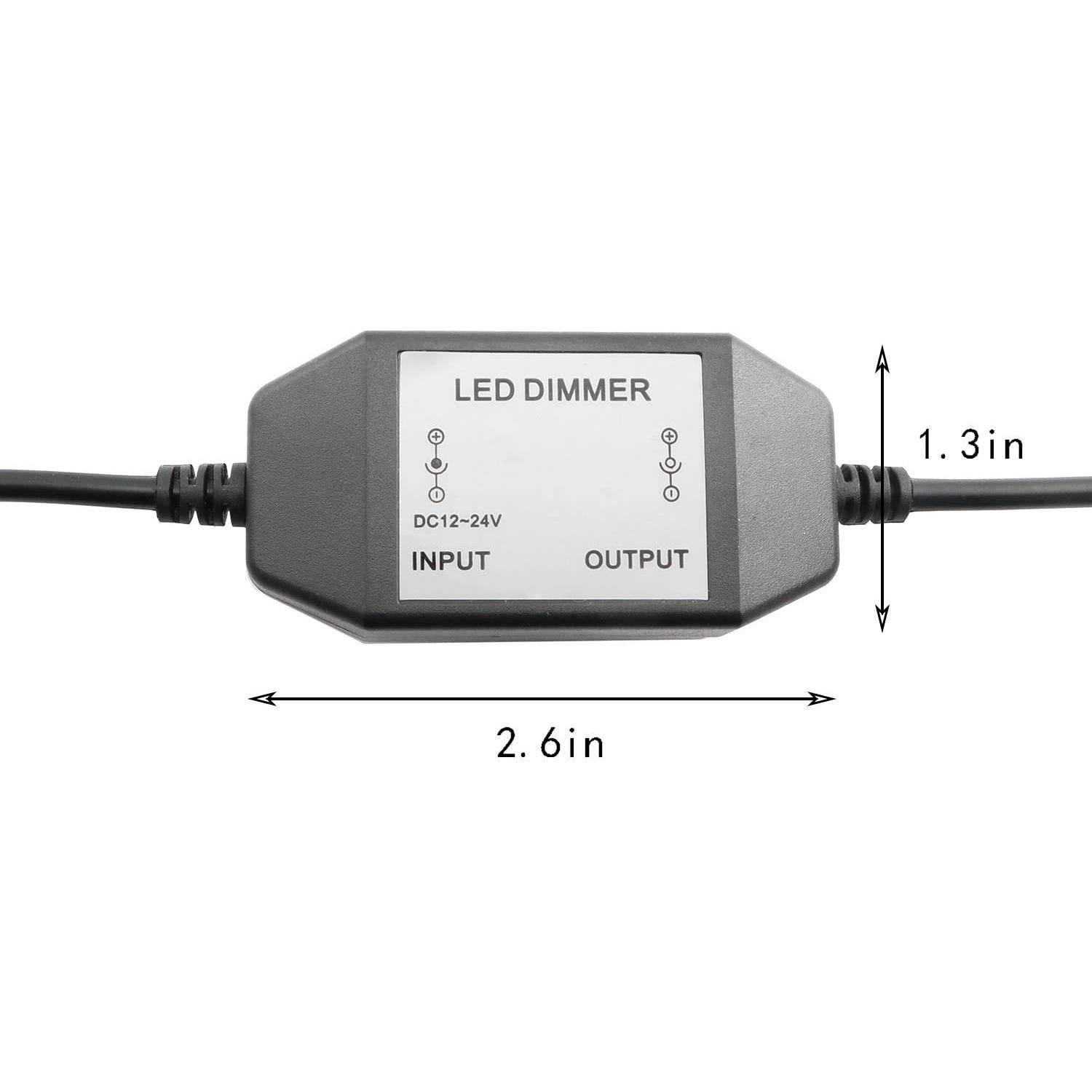 Interruptor Regulador de LED Maxmoral Negro DC 12-24V 2A
