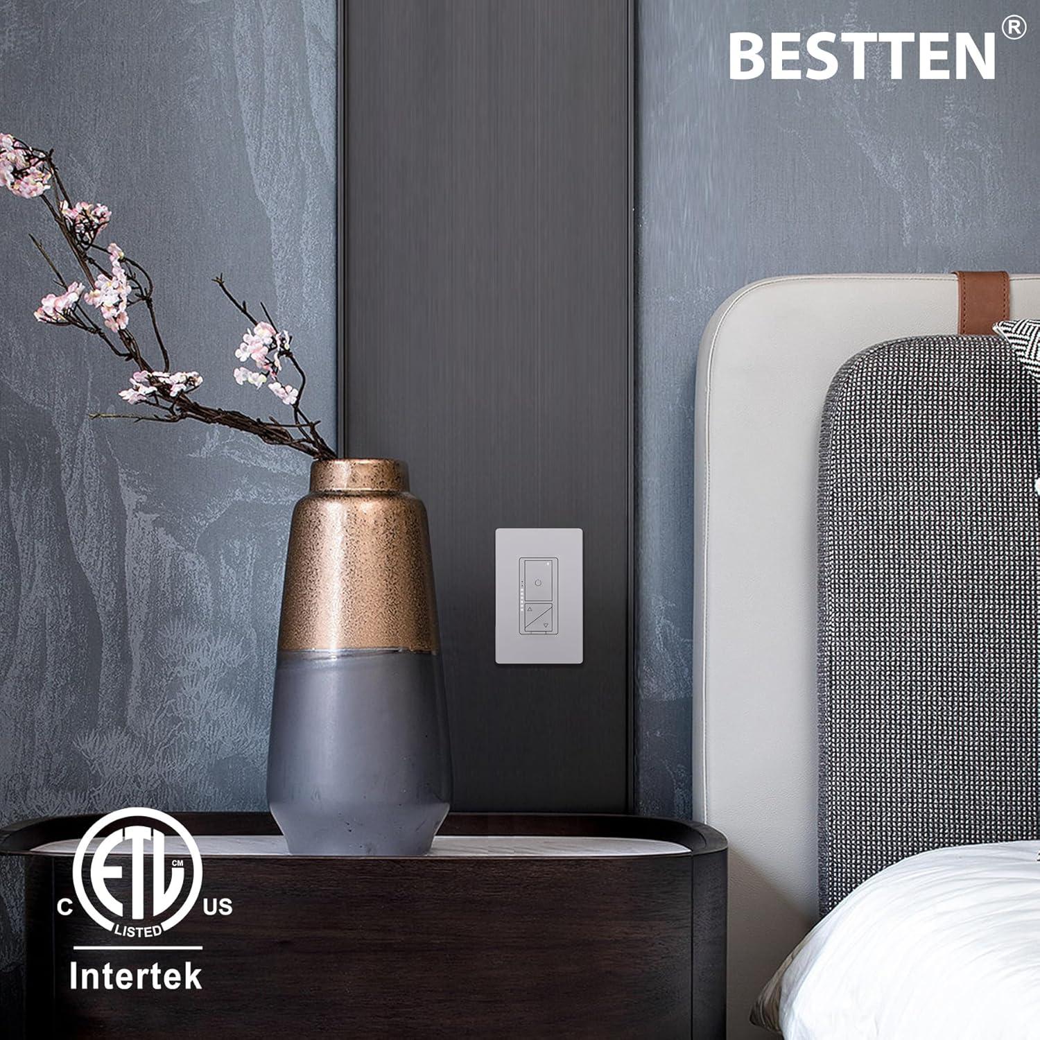 Interruptor Regulador Digital BESTTEN 1 Polo 3 Vías LED Blanco