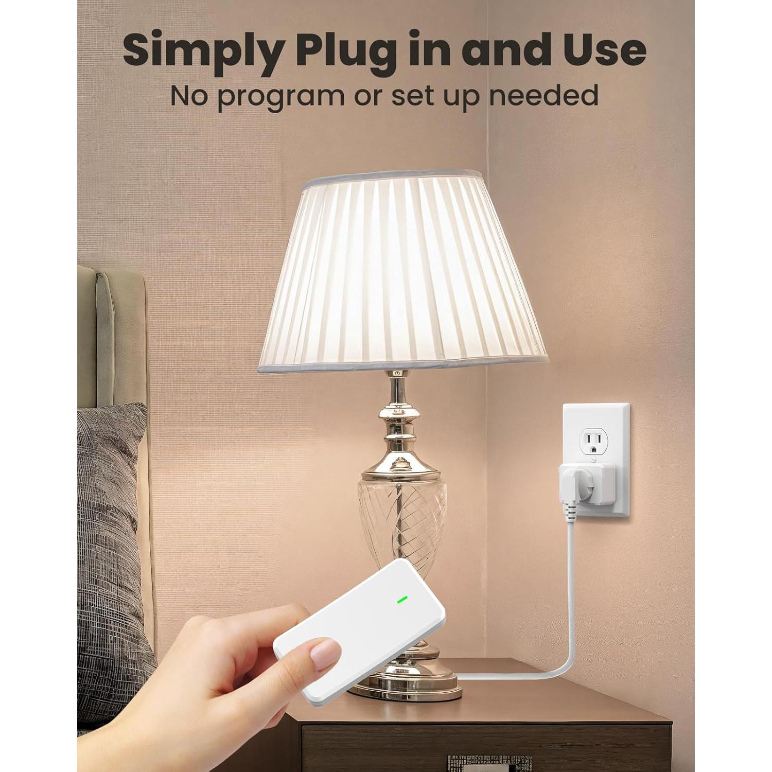 Interruptor de Luz Inalámbrico HiHiniu SW-AK1, 300 Pies RF