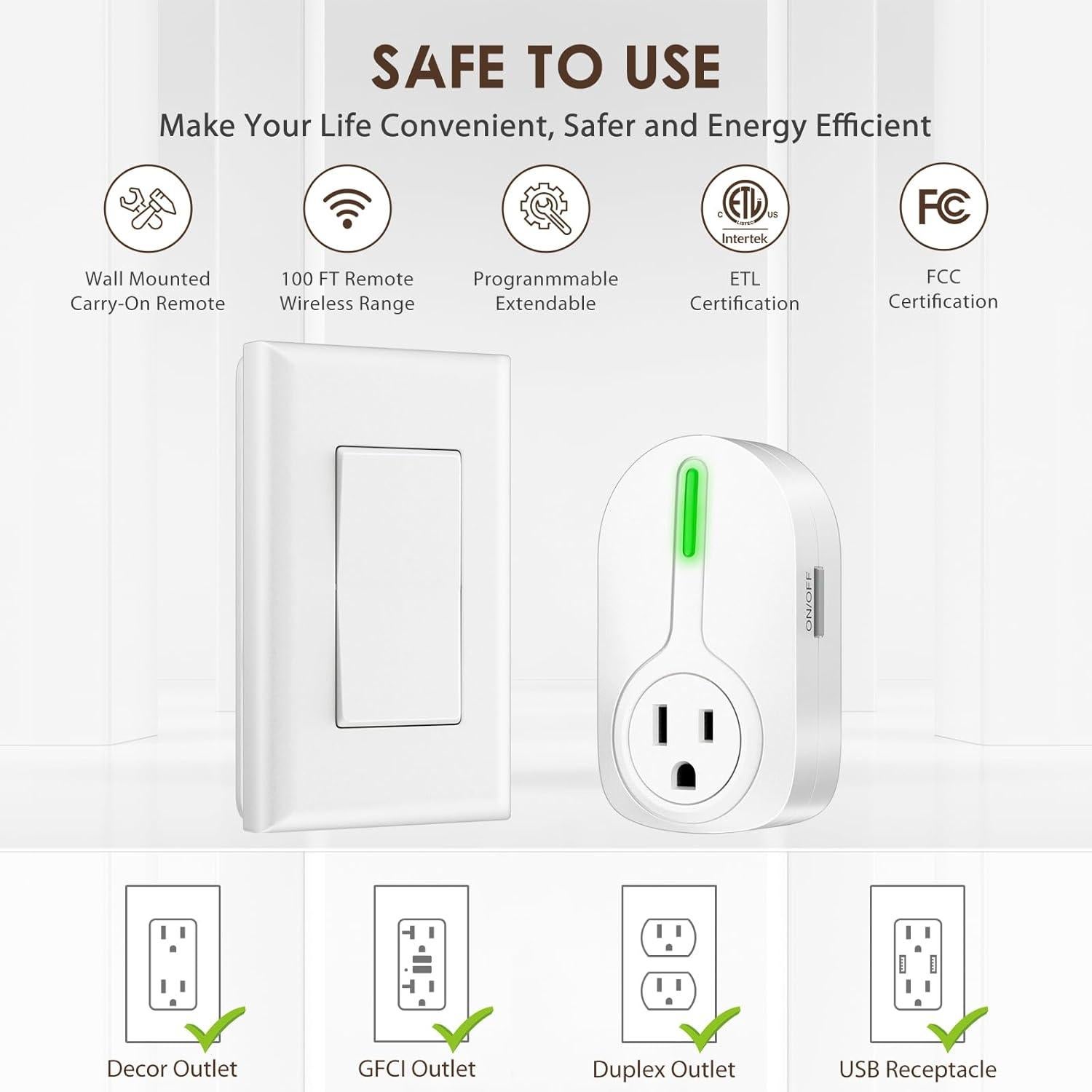 Enchufe Control Remoto Inalámbrico K KASONIC 10A 1200W