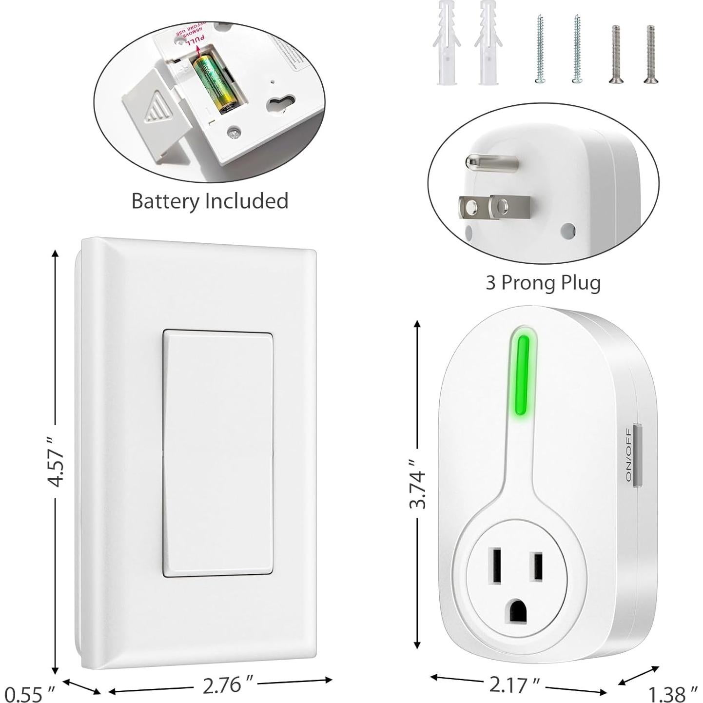 Enchufe Control Remoto Inalámbrico K KASONIC 10A 1200W