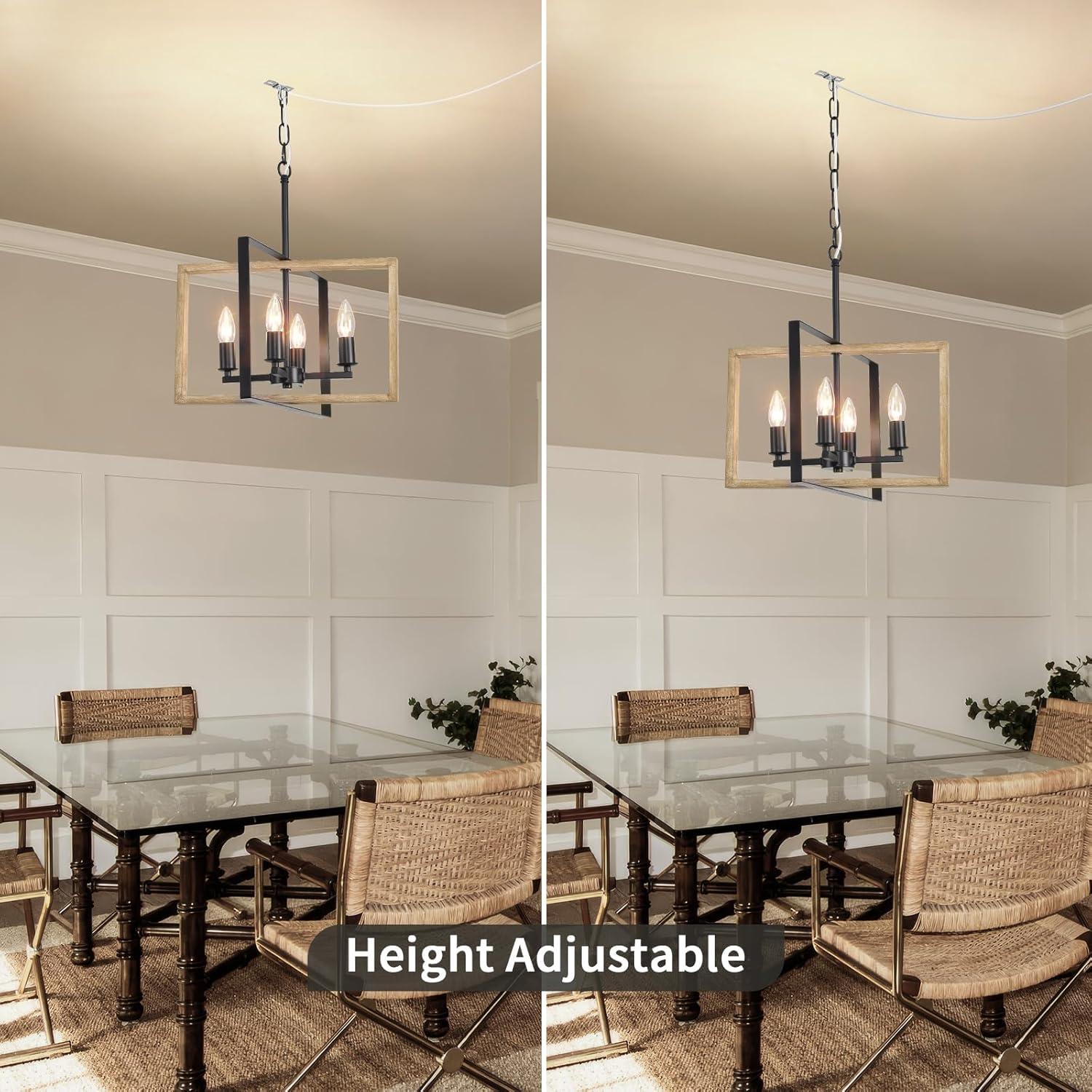 Lámpara de Araña Regulable HOXIYA 4 Luces 6m Enchufable