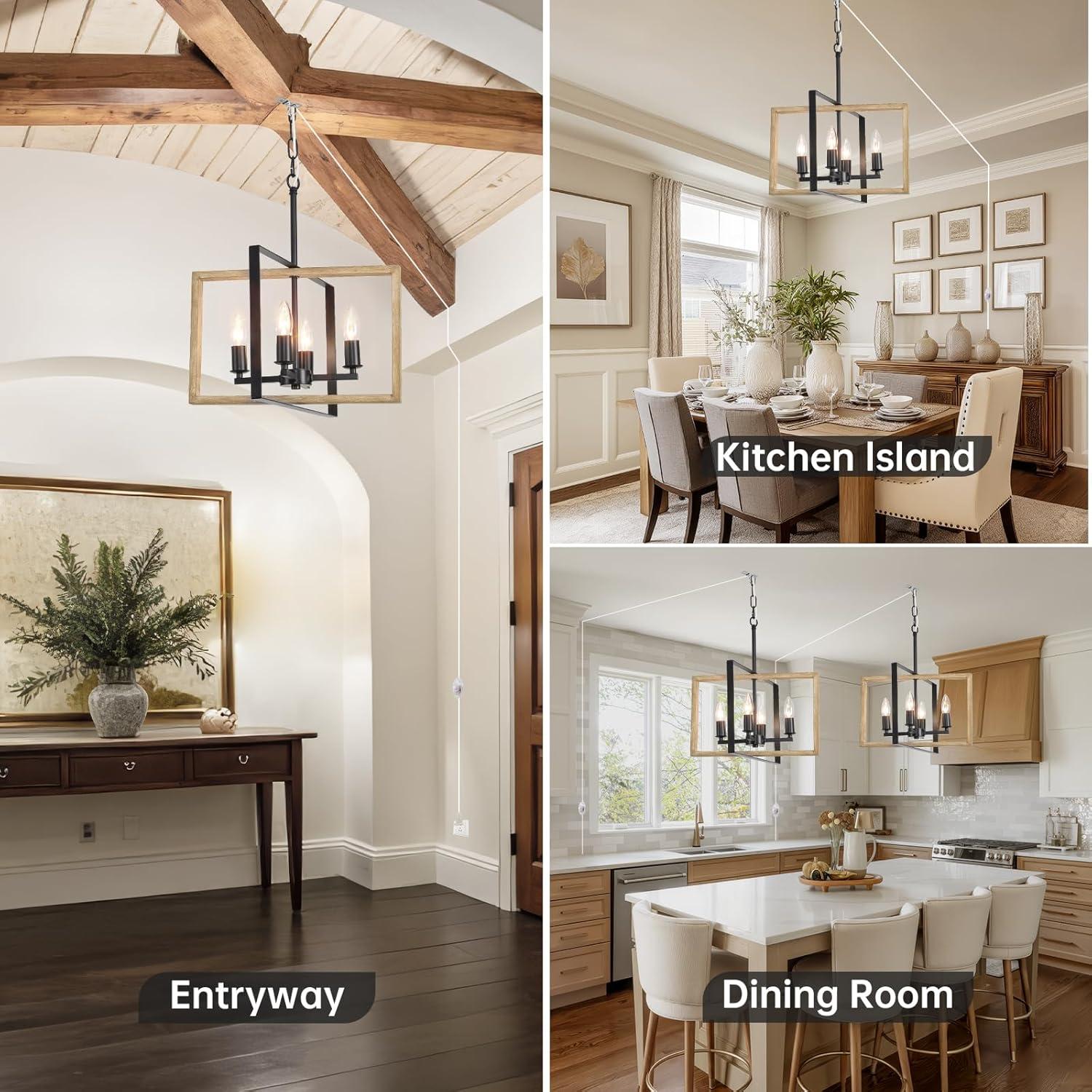 Lámpara de Araña Regulable HOXIYA 4 Luces 6m Enchufable