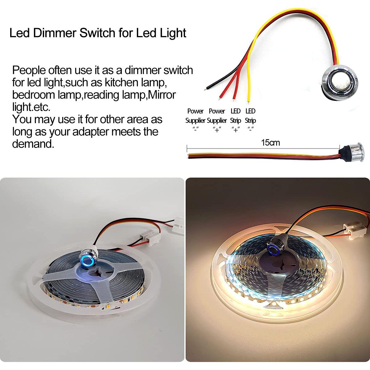Interruptor Regulador Táctil LED DC 12V HAMRVL HR-T01
