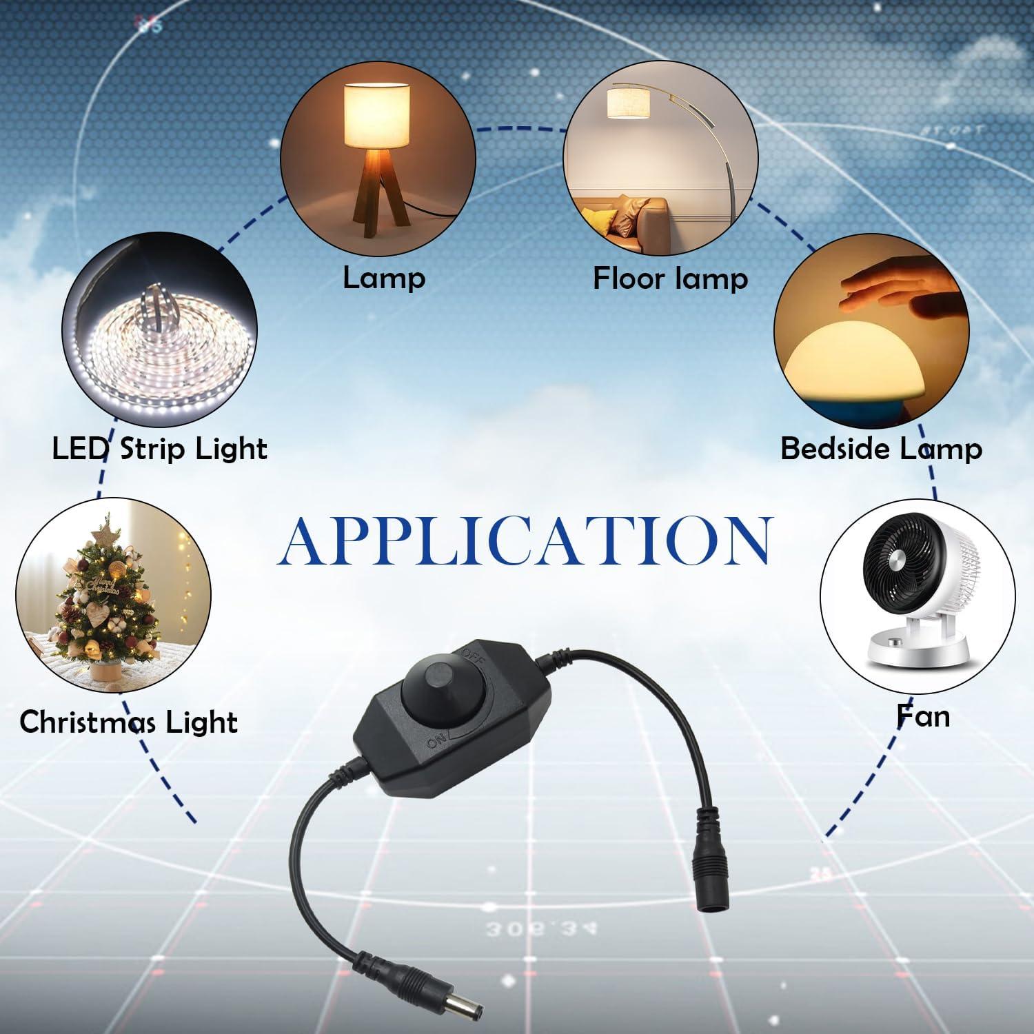 3PCS Regulador de Luz LED PWM HayEastdor DC12-24V