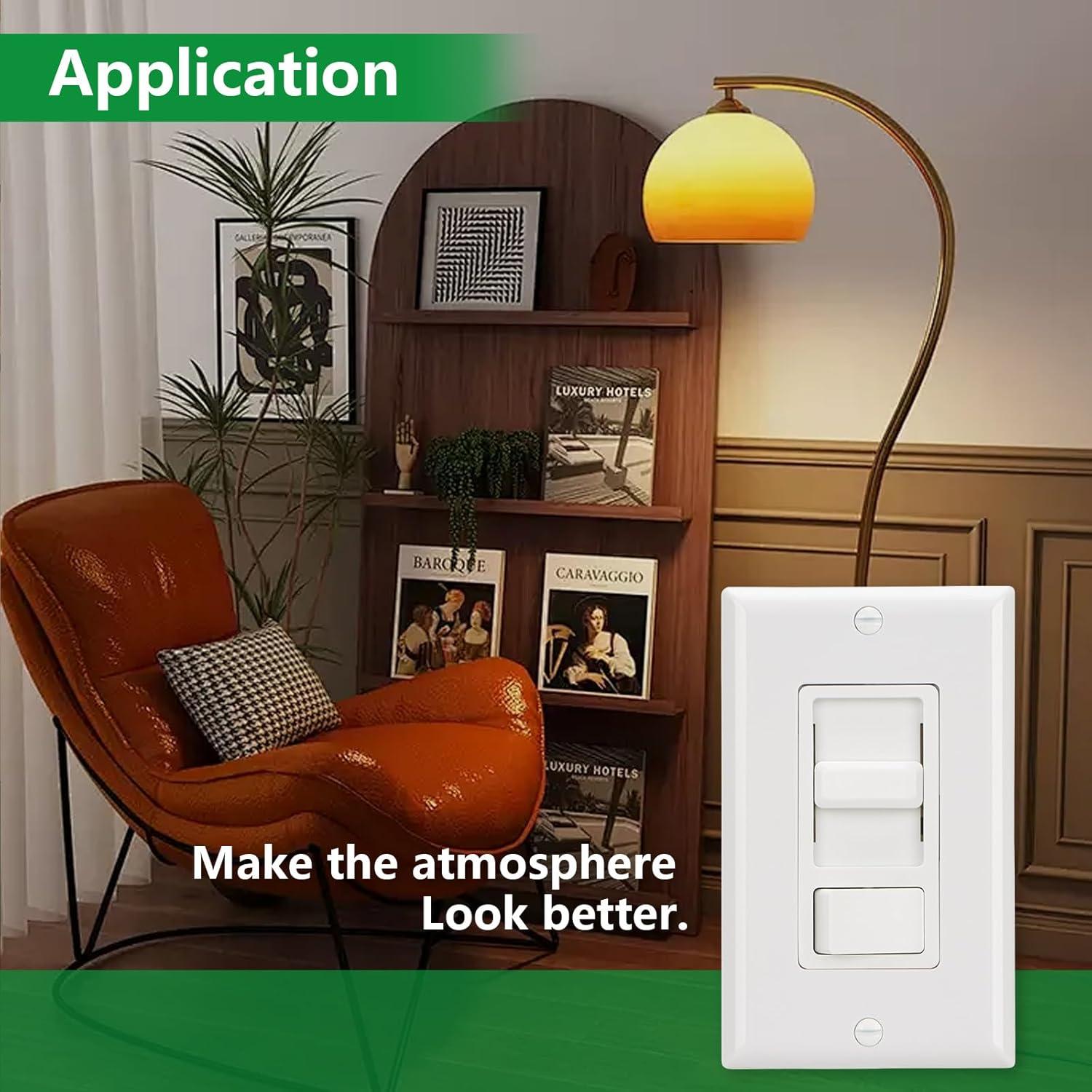 Interruptor Regulador Wengart BAK-008, 150W LED y 600W Incandescentes