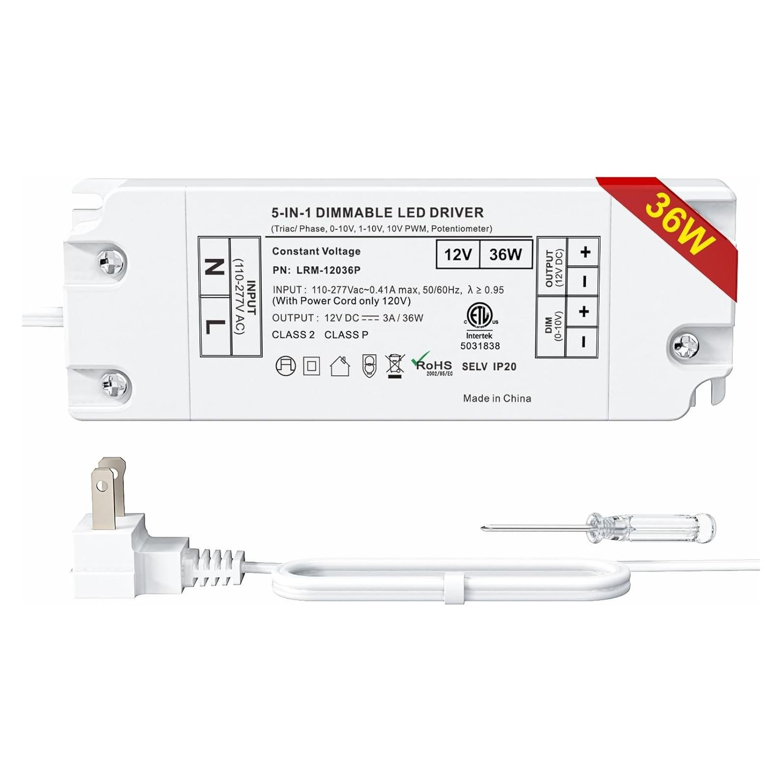 Controlador LED 12V 36W Electrosmart para Tiras de Luz