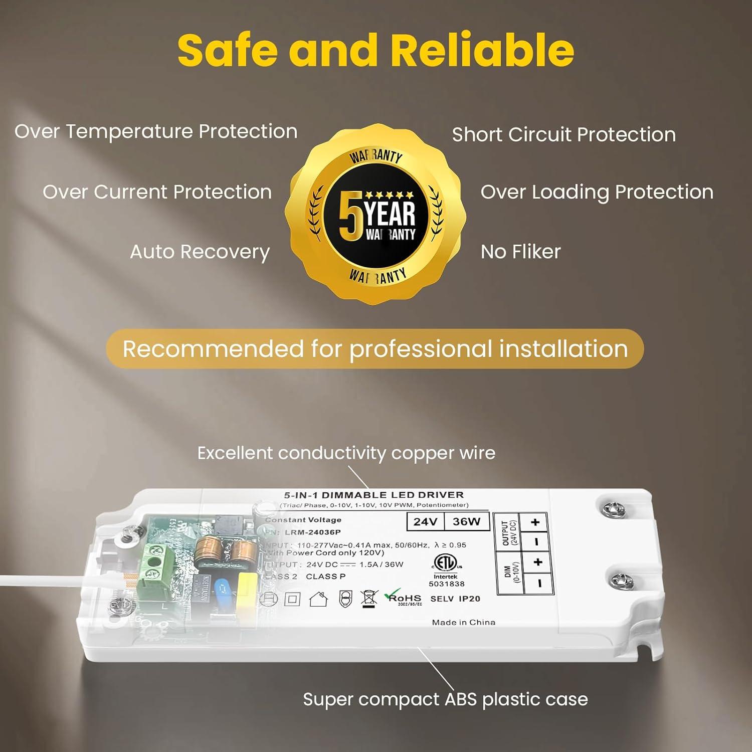 Controlador LED 12V 36W Electrosmart para Tiras de Luz