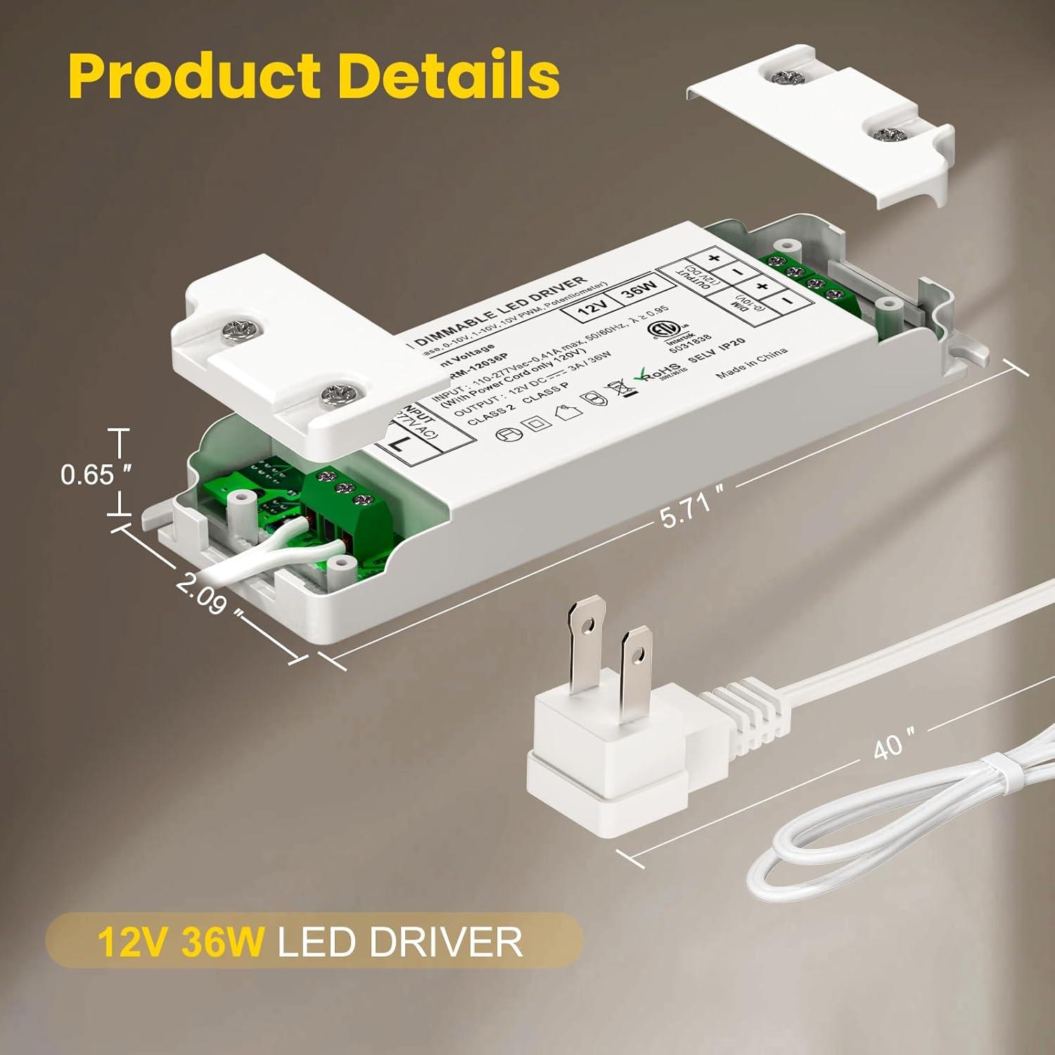 Controlador LED 12V 36W Electrosmart para Tiras de Luz