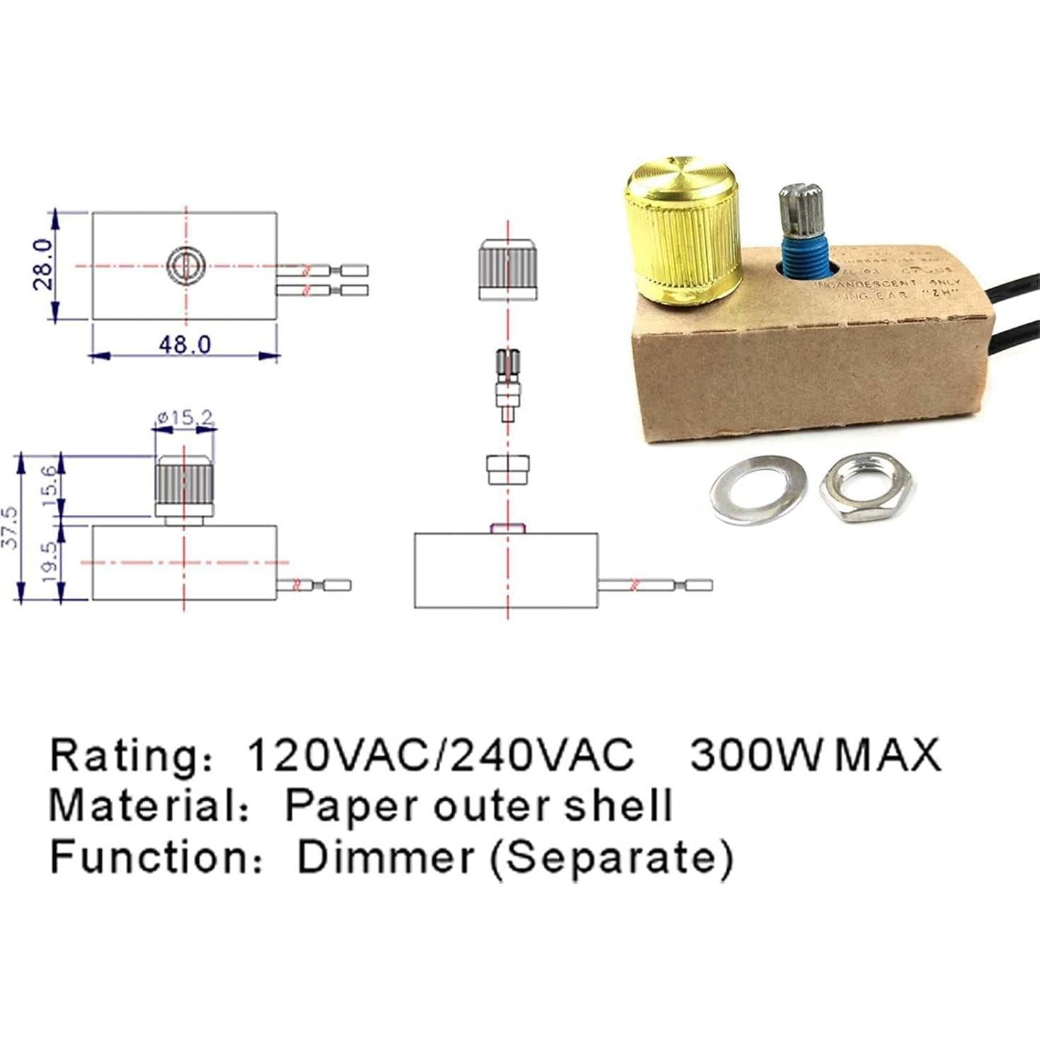Interruptor Regulador de Luz LED Zing Ear ZE-03 300W