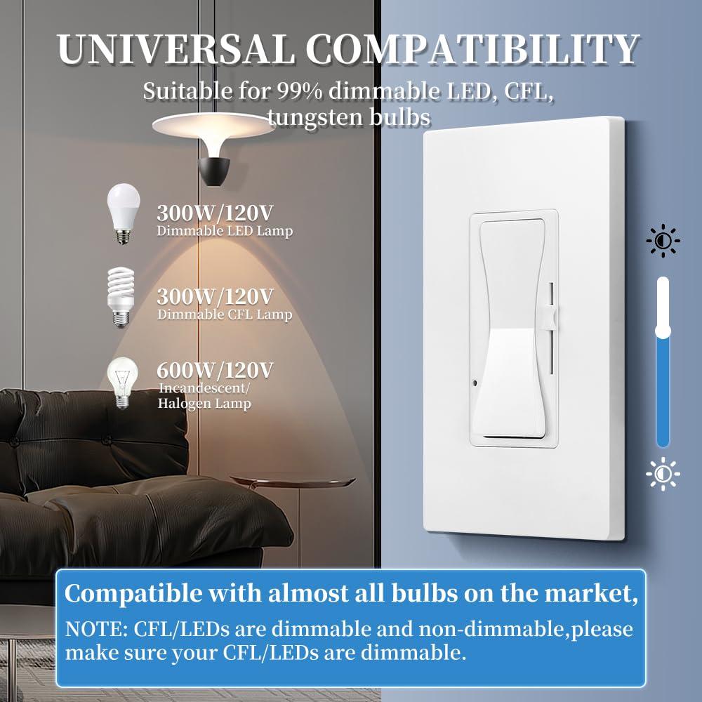 Interruptor Regulable HANIVERSE KD-11A para Bombillas LED y CFL
