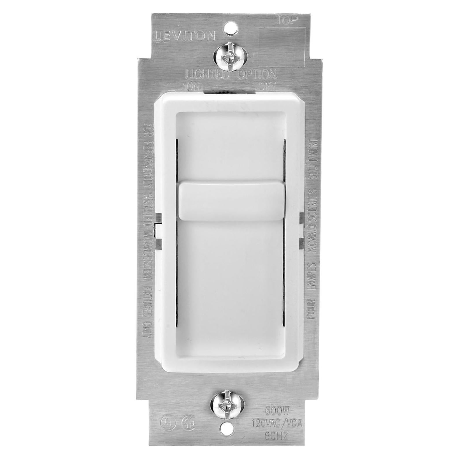 Atenuador Deslizante Leviton 6672-1LW 150W LED/CFL Incandescente 3 Unidades