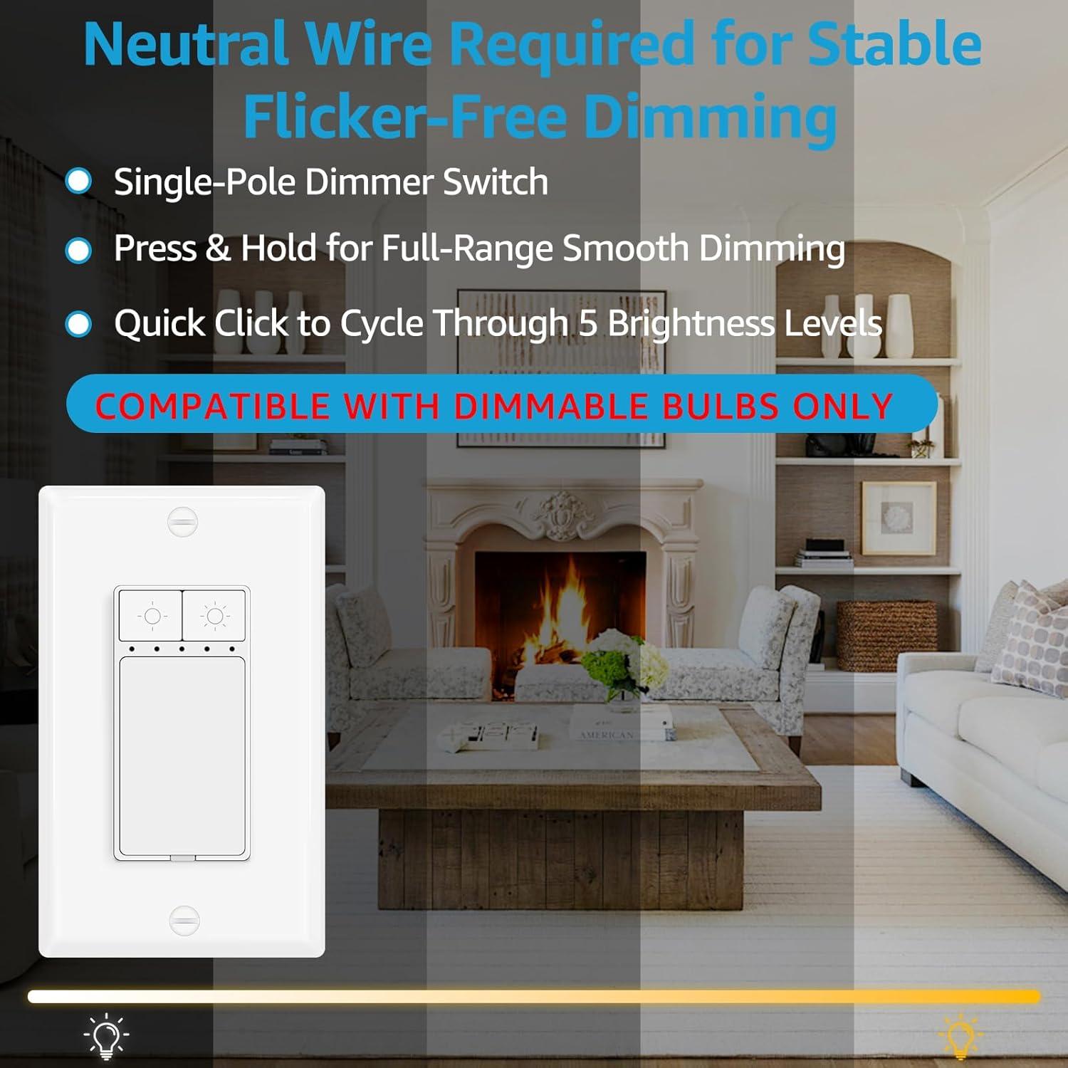 Interruptor Regulable KRYNTO 2 Pack 150W LED/CFL 600W Incandescente