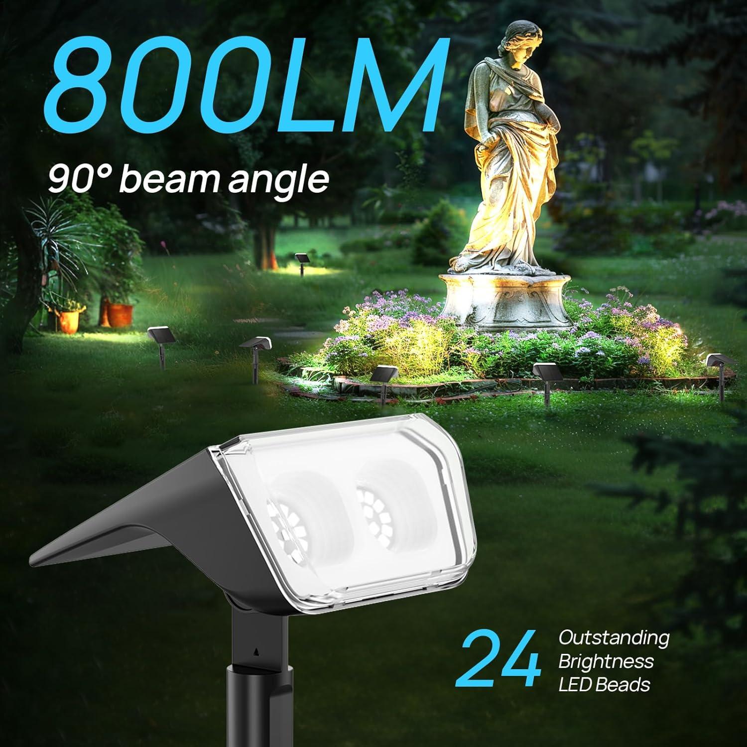 Luces Solares de Spot Exterior Consciot 24 LED IP67 4 Paquete