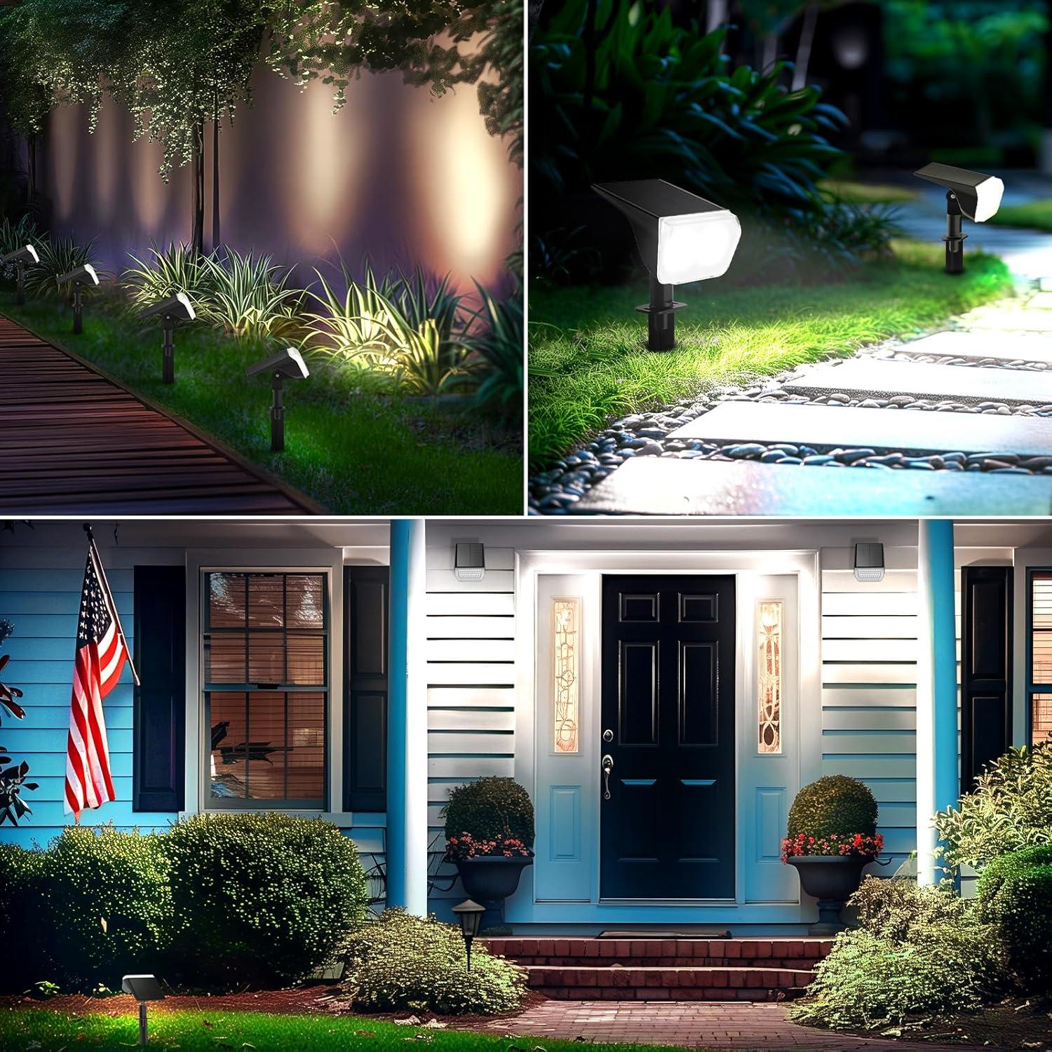 Luces Solares de Spot Exterior Consciot 24 LED IP67 4 Paquete