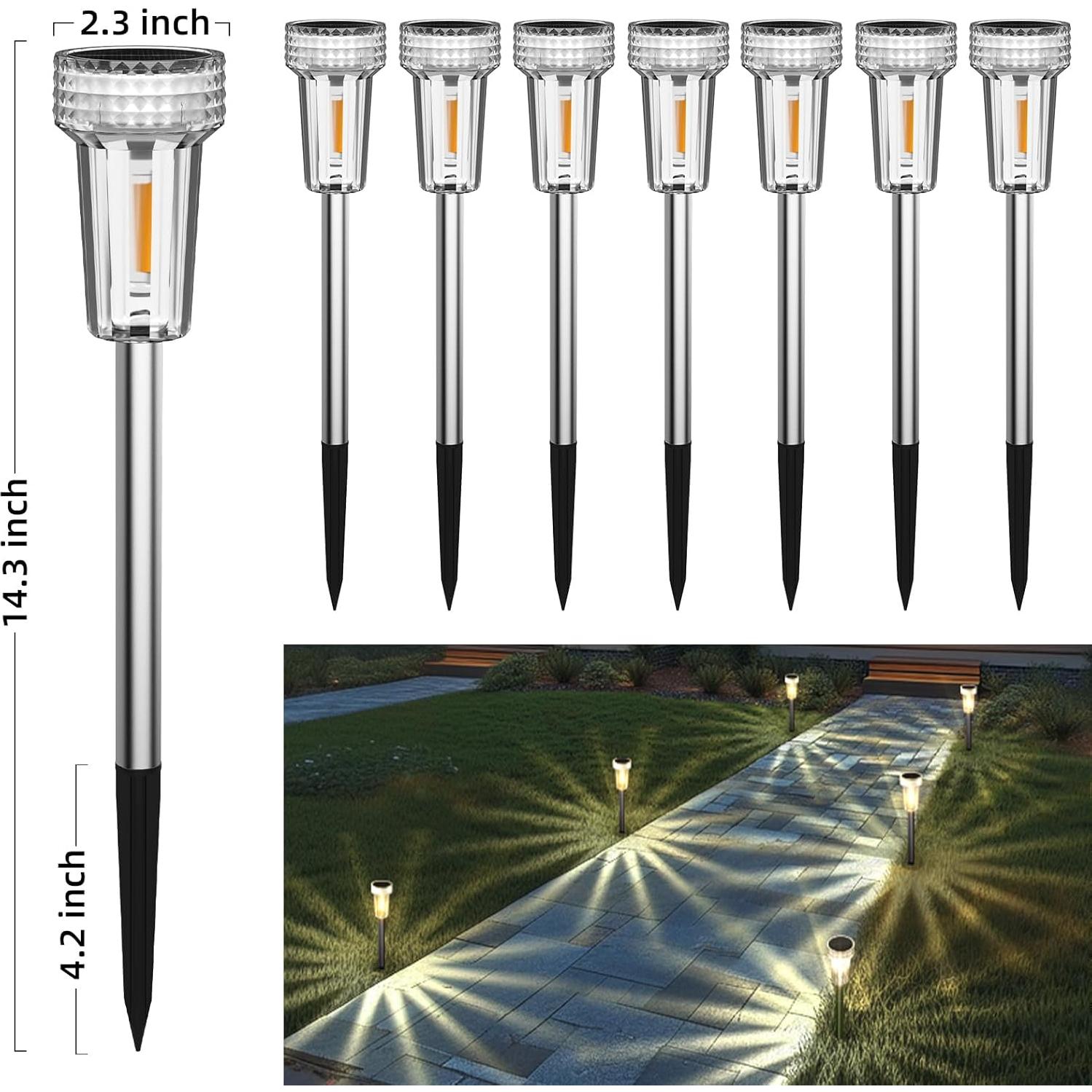 Luces Solares DERAYSION 8 Piezas 2700K para Jardín