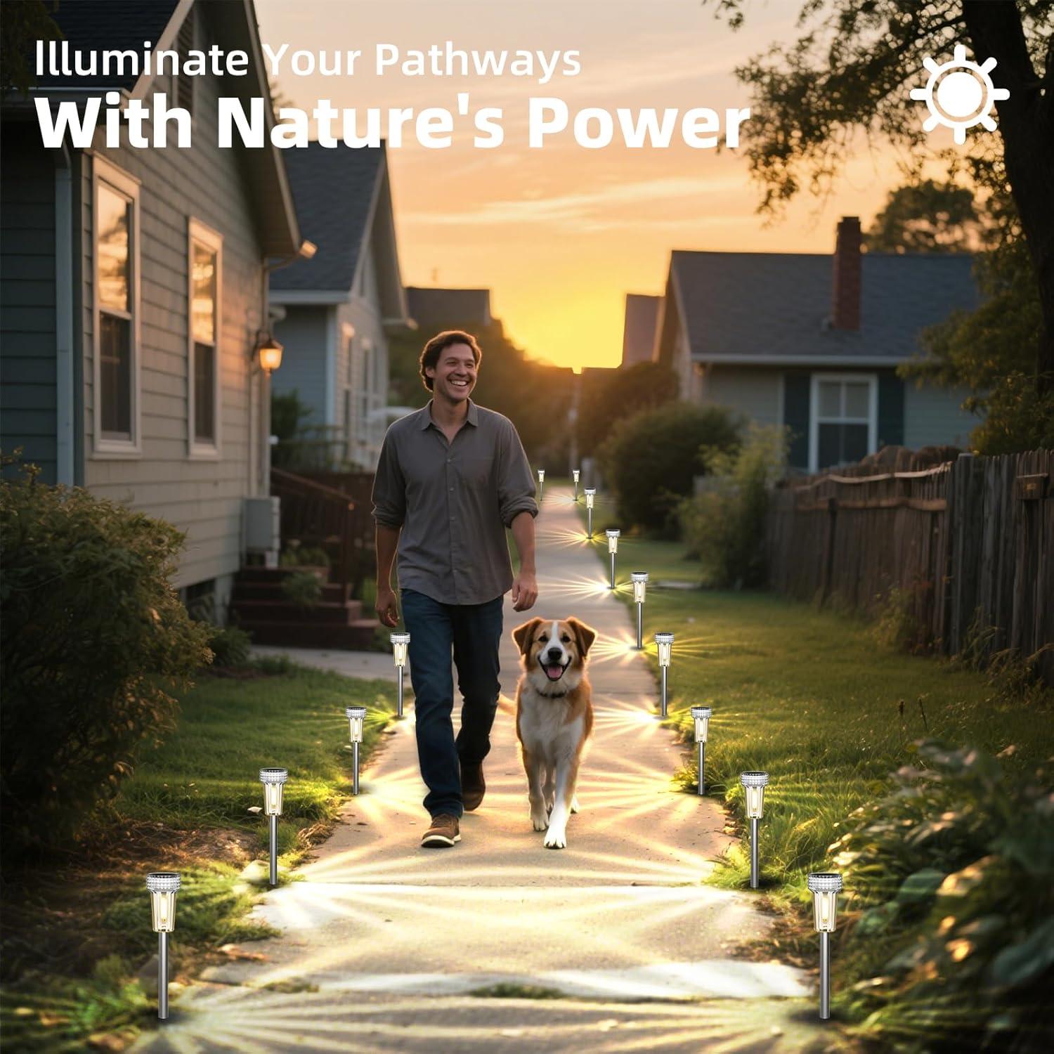 Luces Solares DERAYSION 8 Piezas 2700K para Jardín