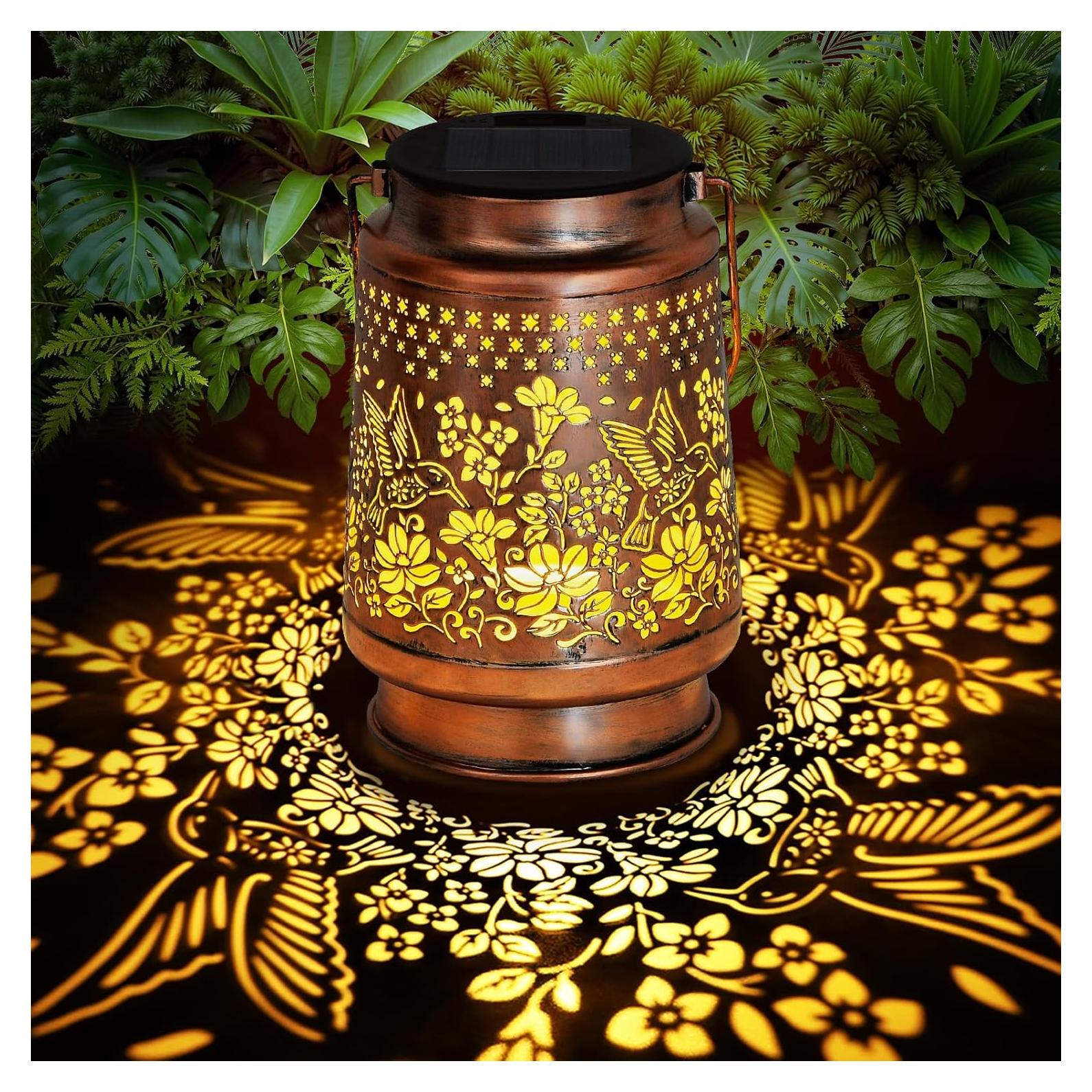 Lámpara Solar de Jardín Siruitong Colibrí Impermeable 18.5cm