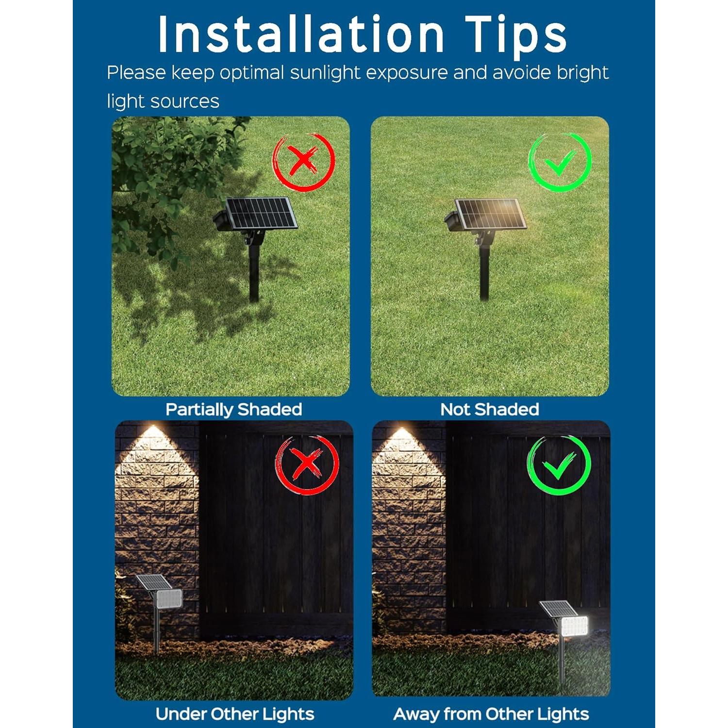 Focos Solares JACKYLED 84-LED 5 Modos IP65 4 Paquete