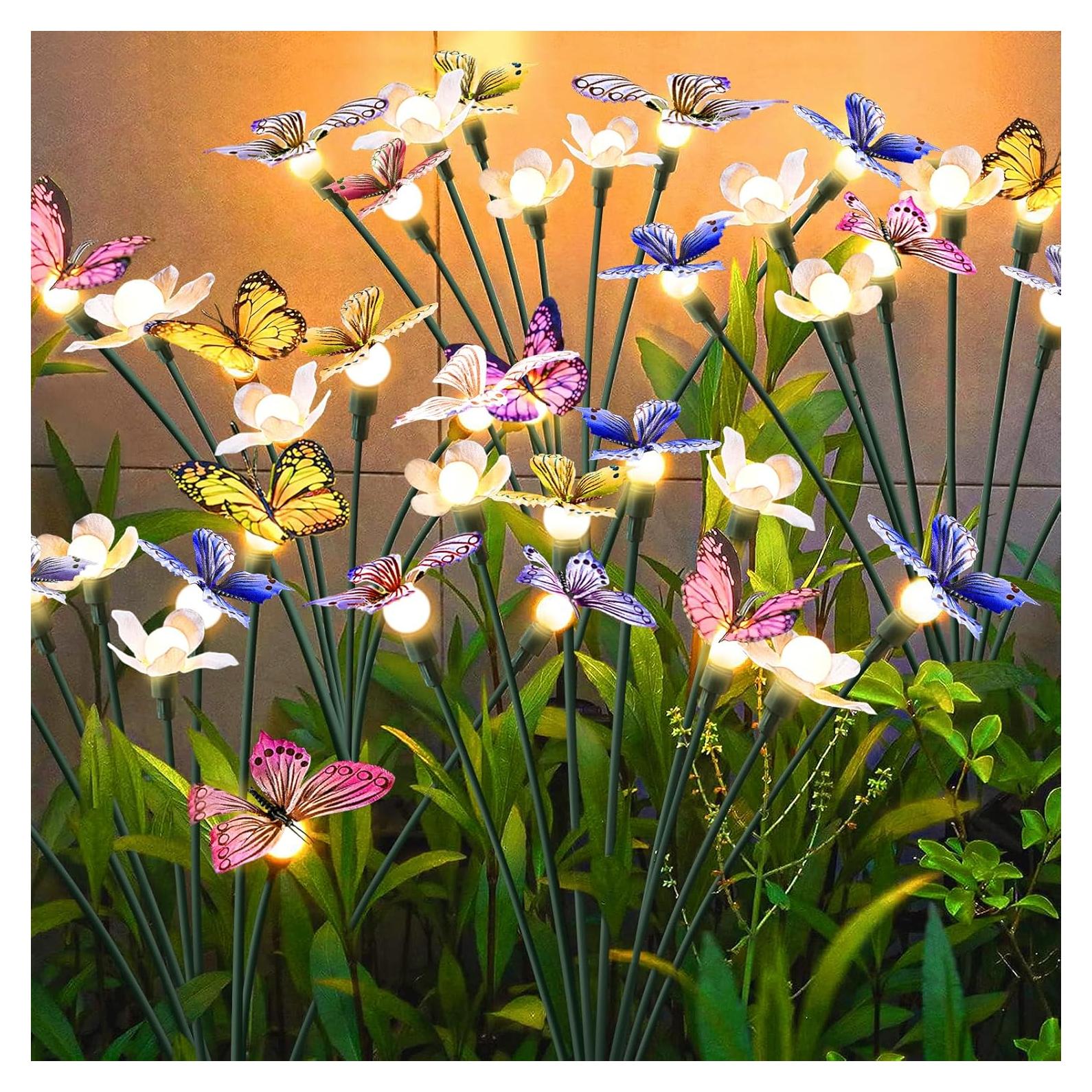 Luces de Jardín Solar FENSAN 4 Paquetes 32 LED IP65 Decorativas