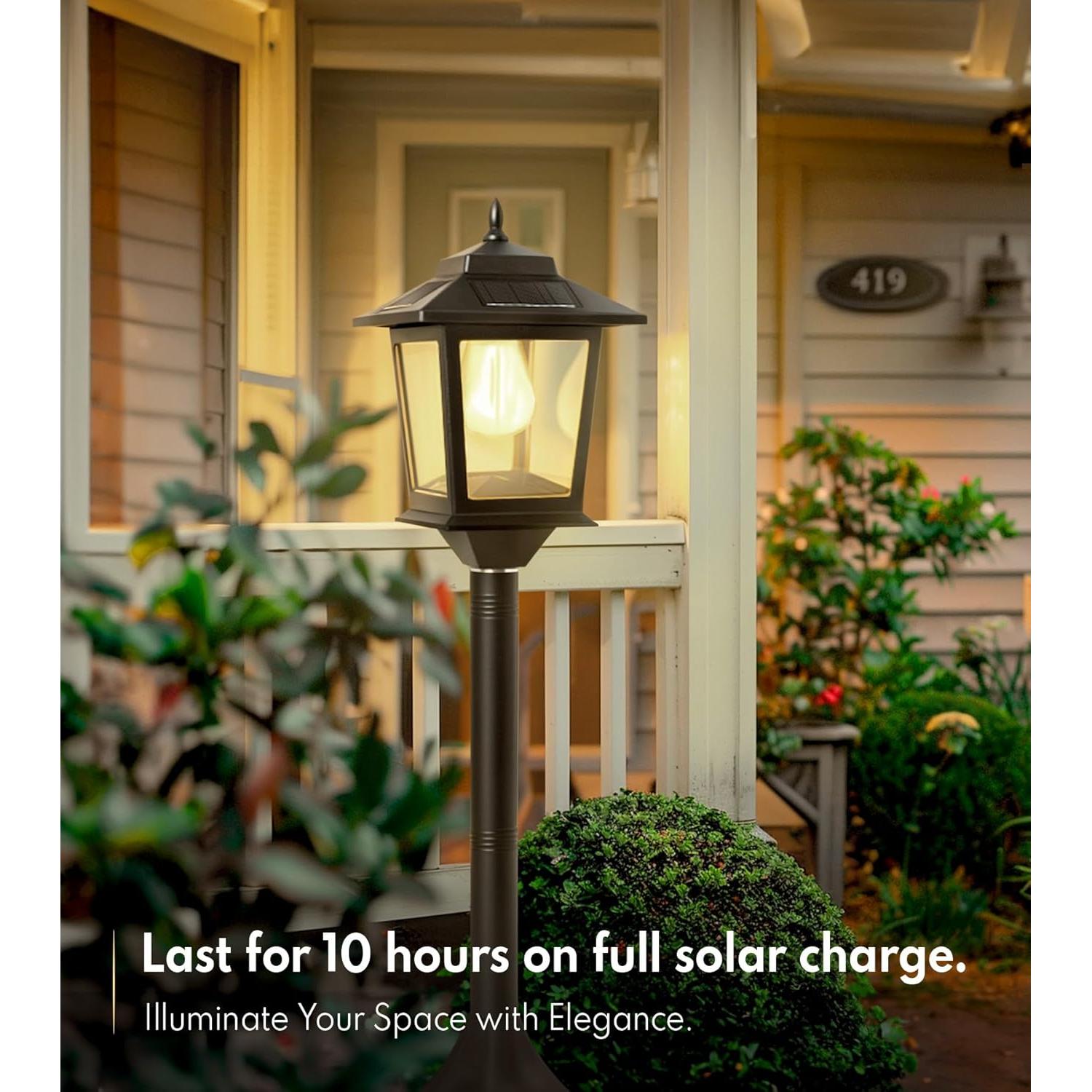 Lámpara Solar PASAMIC 63" (160 cm) 2Pack, Exterior IP44