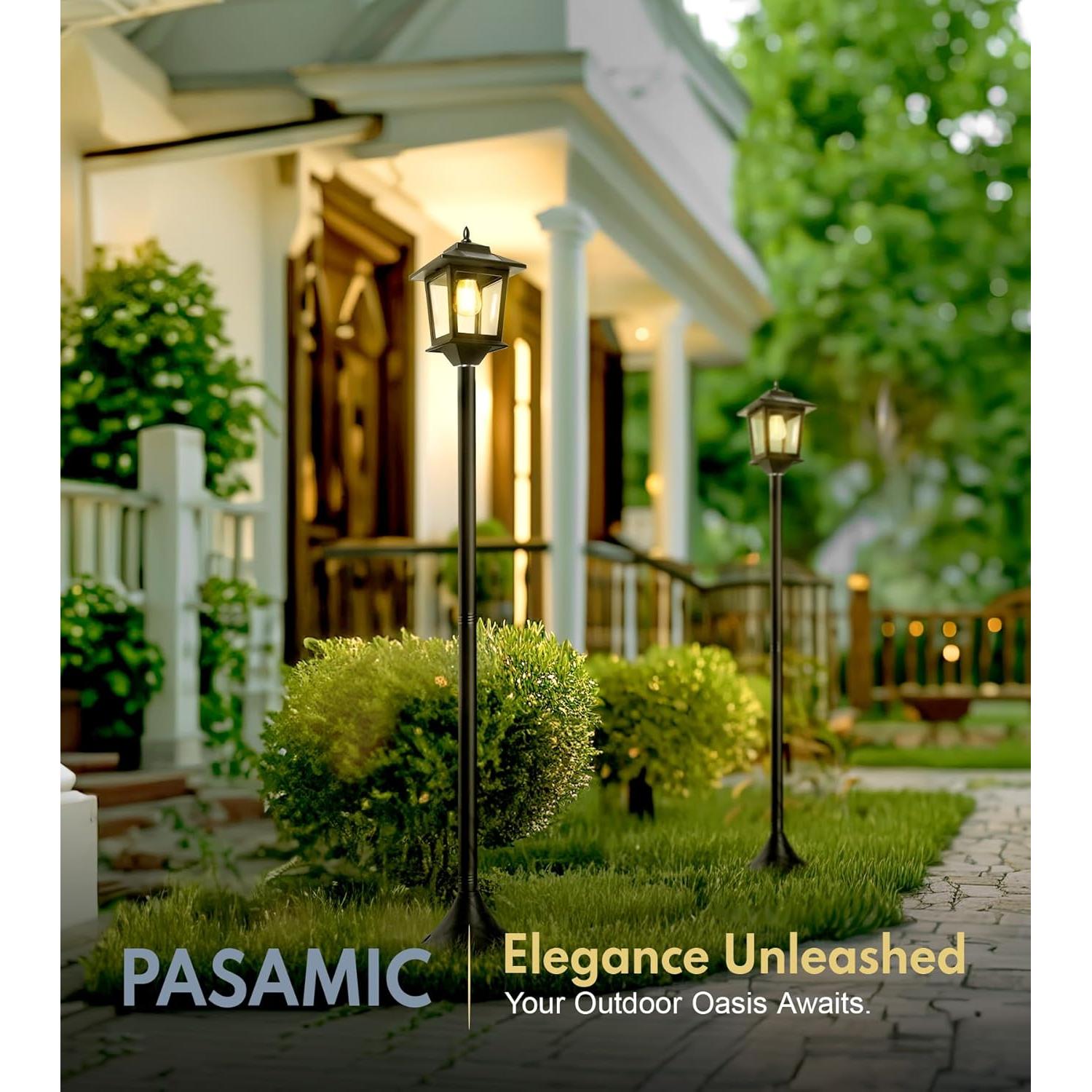 Lámpara Solar PASAMIC 63" (160 cm) 2Pack, Exterior IP44