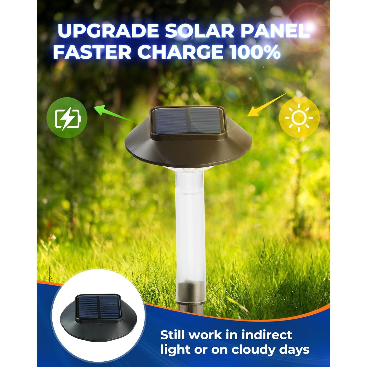 Luces Solares de Camino ALEPOD RGB - Paquete de 8 IP68