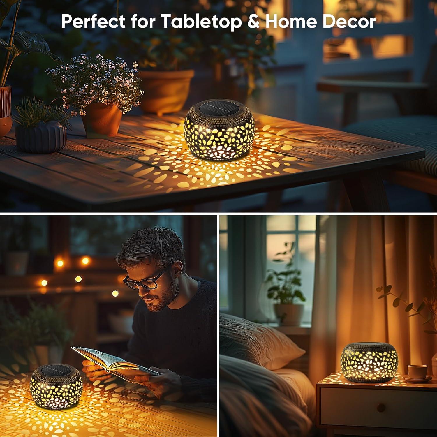 Linternas Solares Impermeables NFEVER - Paquete de 2 - Bronce