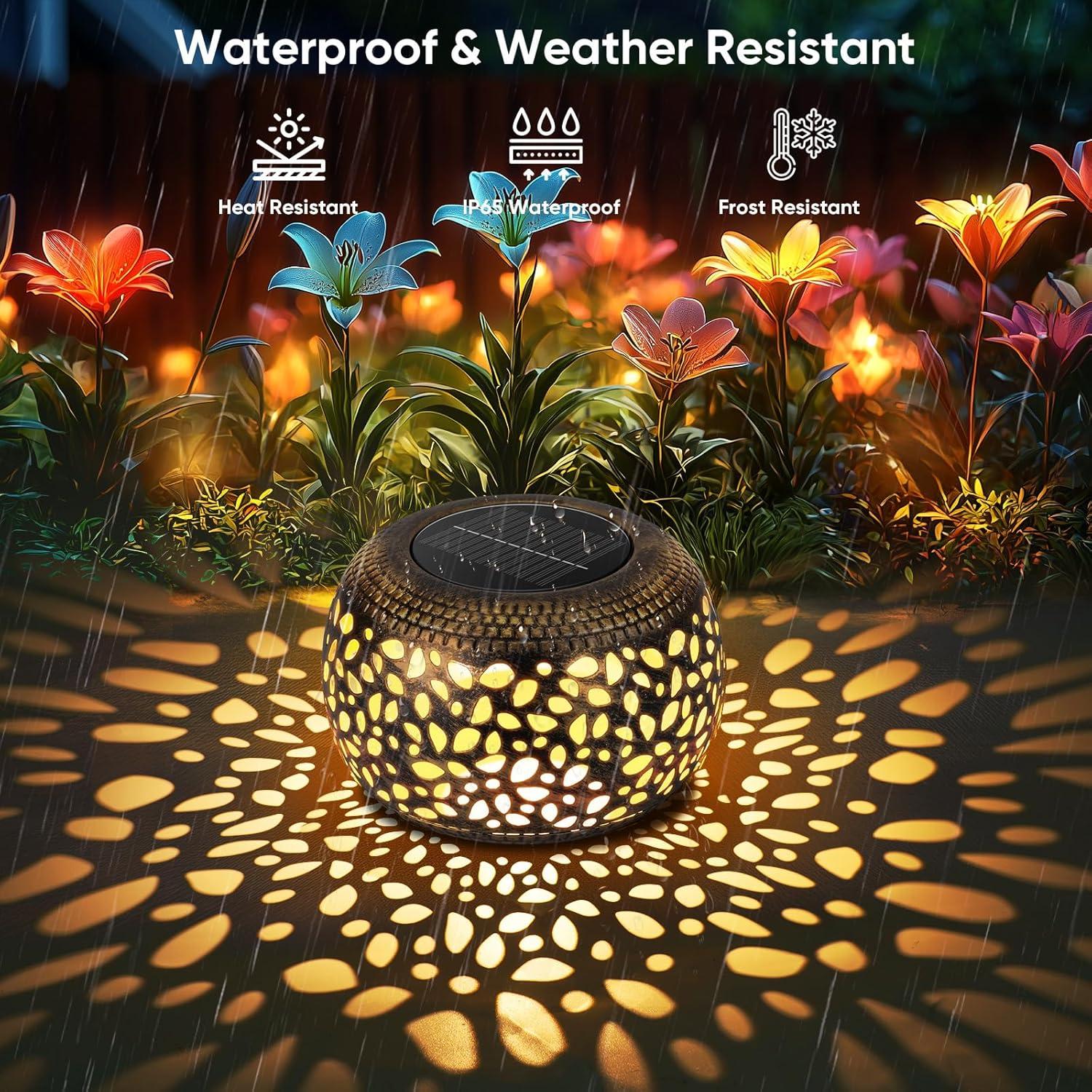 Linternas Solares Impermeables NFEVER - Paquete de 2 - Bronce