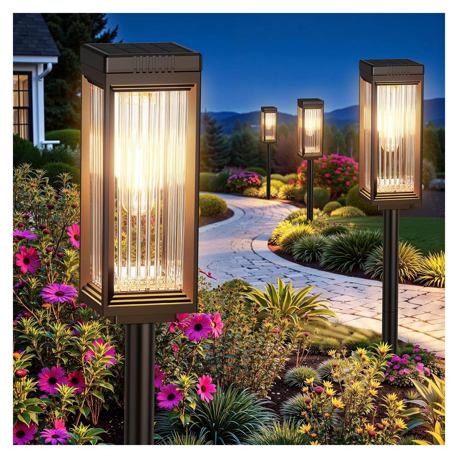 Luces Solares de Camino ELECLINK, Paquete de 6, 15 Horas