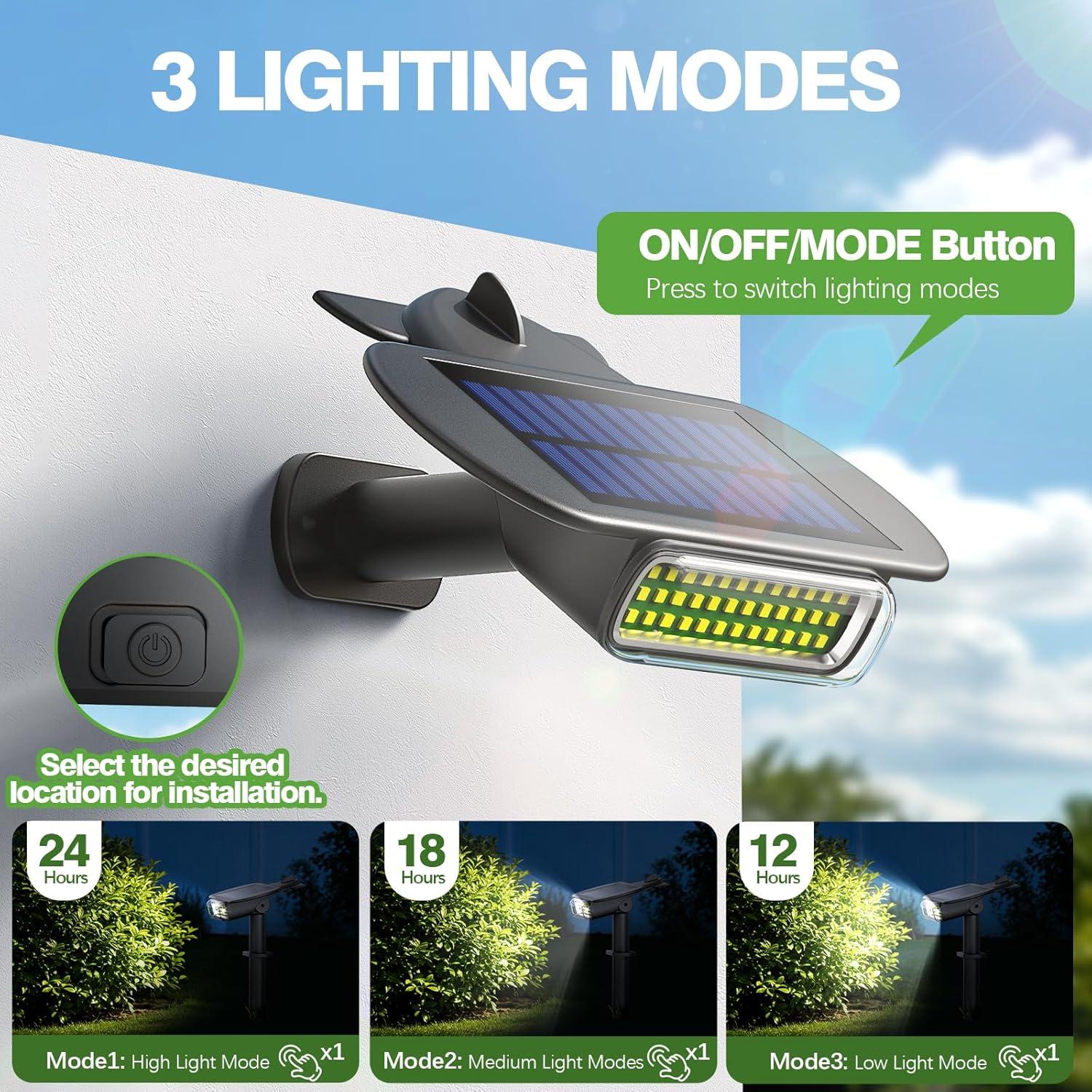 Luces Solares Latband 36 LEDs IP68 para Jardín 4 Pzs