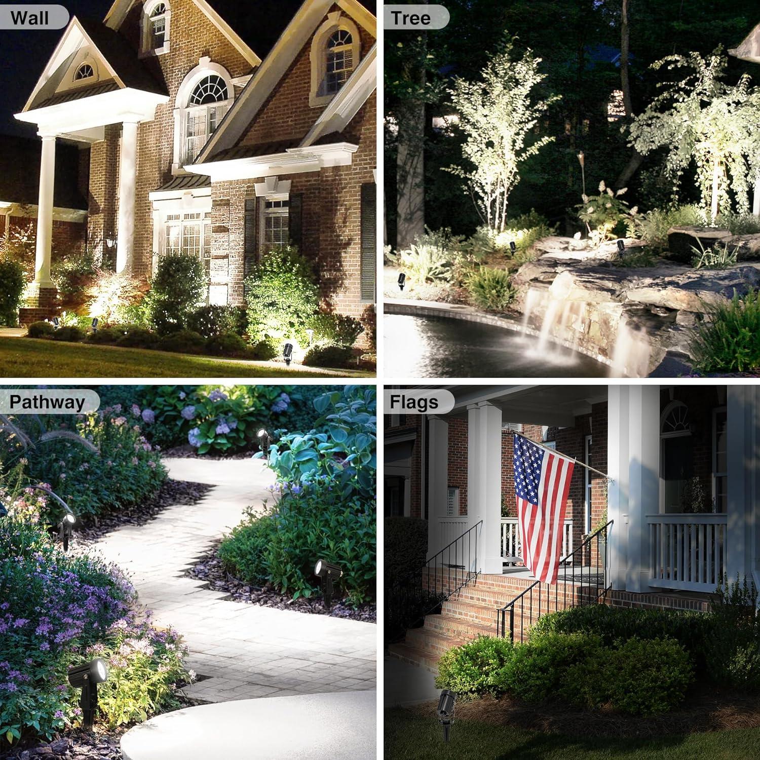 Focos de Paisaje Solar CREPOW IP65 3W 2000mAh 6000K