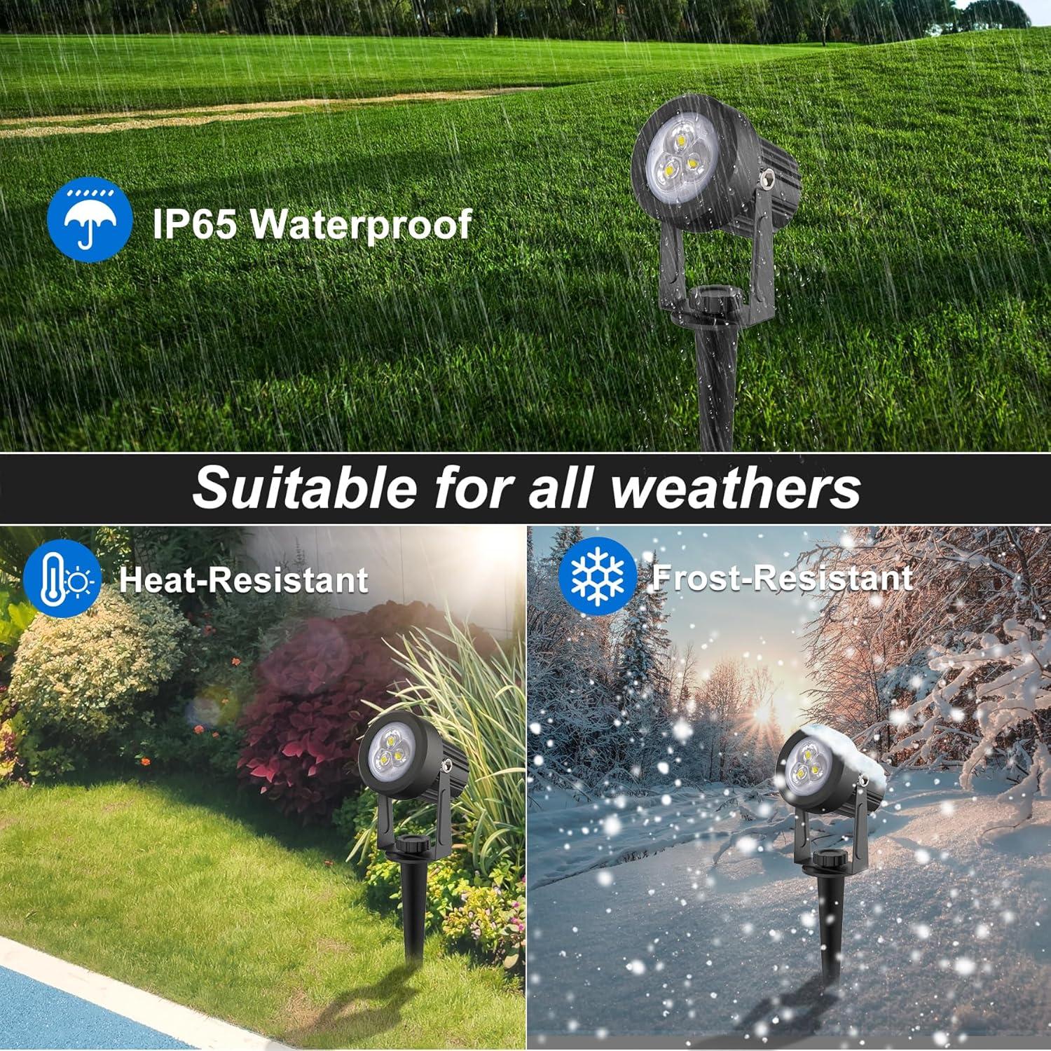 Focos de Paisaje Solar CREPOW IP65 3W 2000mAh 6000K