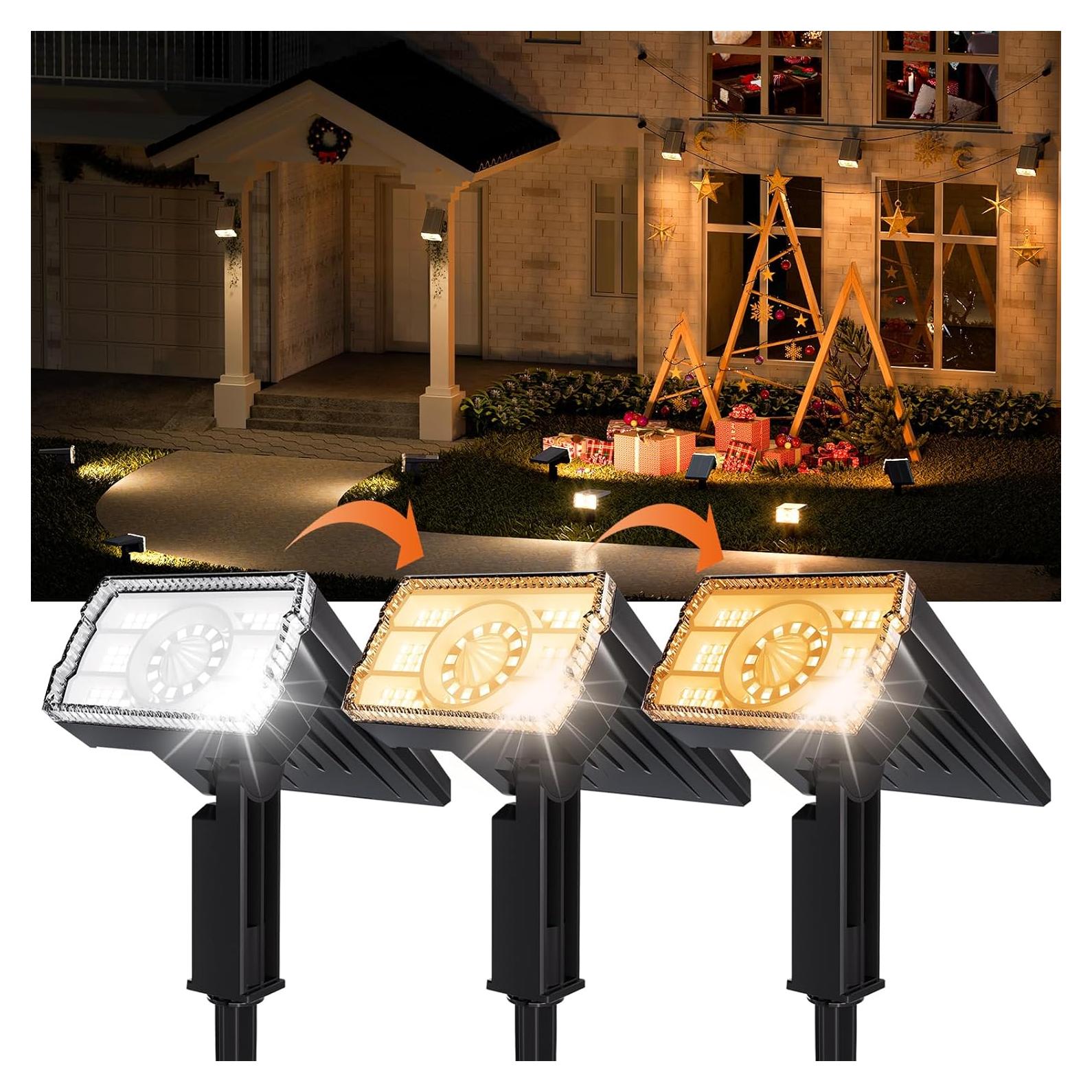 Luces Solares Exteriores ALFIOT 2 en 1 Ajustables IP67