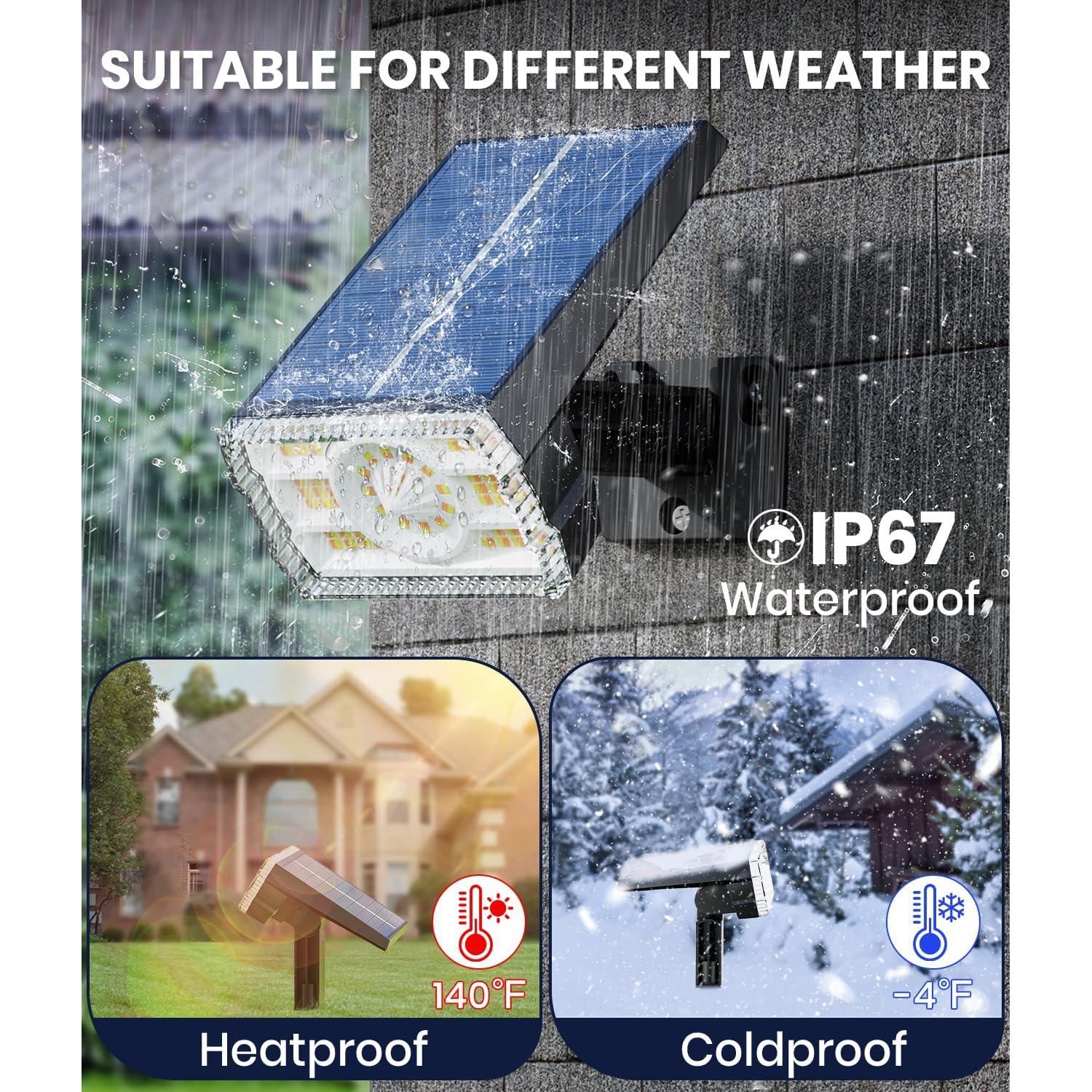 Luces Solares Exteriores ALFIOT 2 en 1 Ajustables IP67