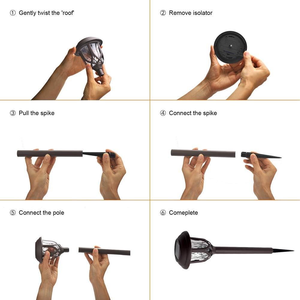 Luces Solares para Jardín EXCMARK - Paquete de 10, Marrón