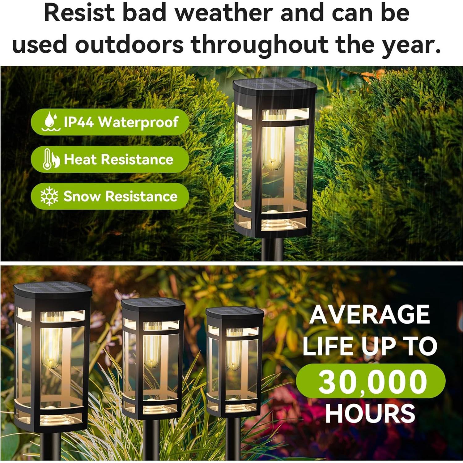 Luces Solares para Jardín EXCMARK 12 Piezas LED Impermeables