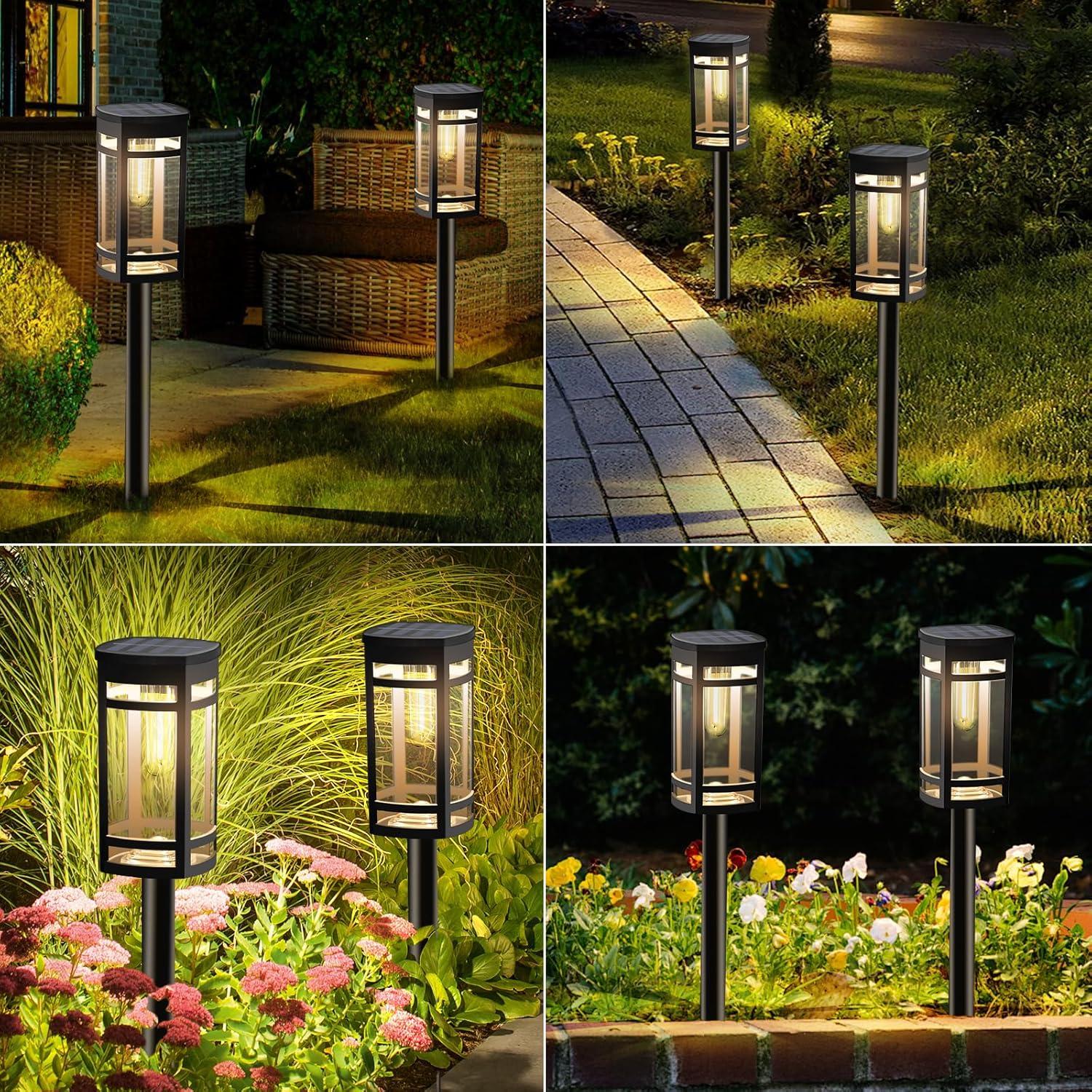 Luces Solares para Jardín EXCMARK 12 Piezas LED Impermeables