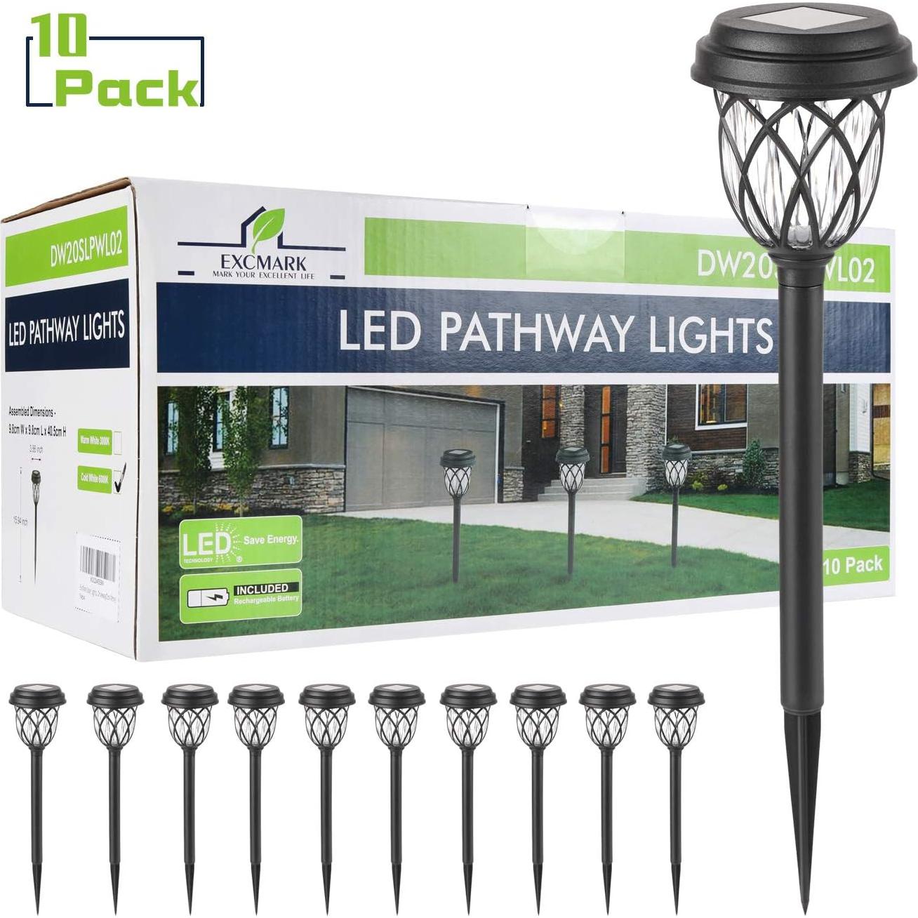 Luces Solares para Jardín EXCMARK - Paquete de 10 Unidades