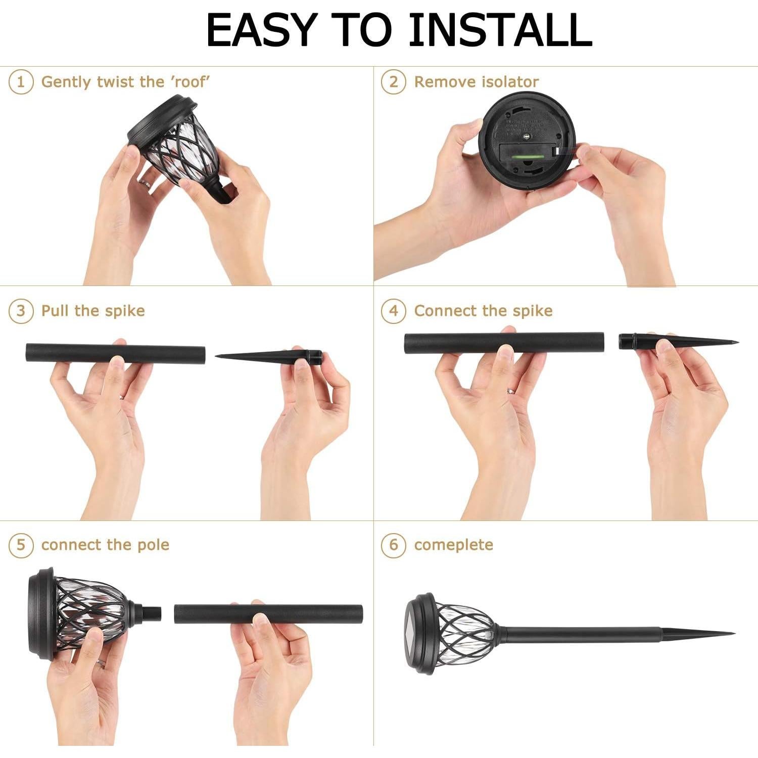 Luces Solares para Jardín EXCMARK - Paquete de 10 Unidades