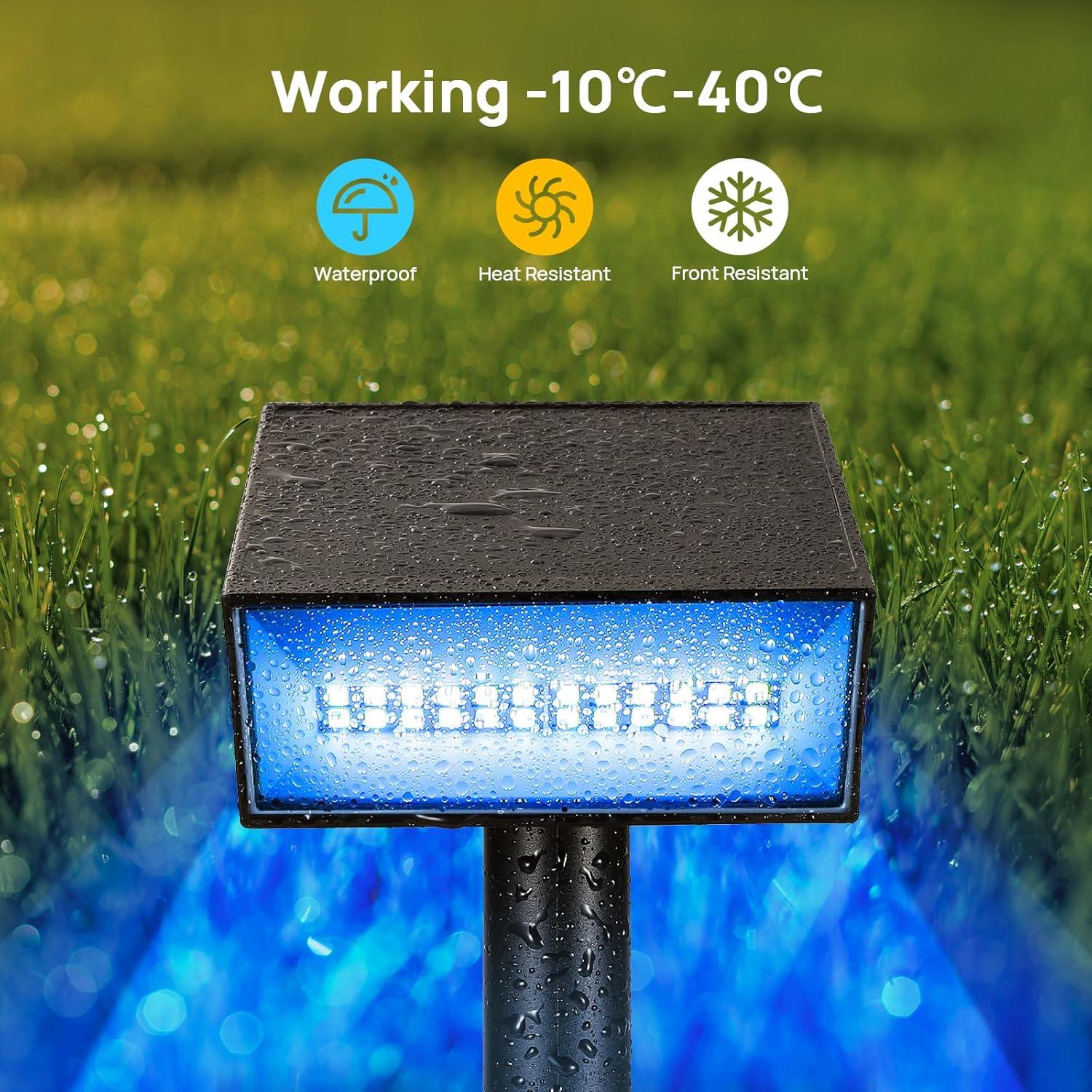 Luces Solares de Jardín Consciot, Paquete de 4, Multicolor IP65